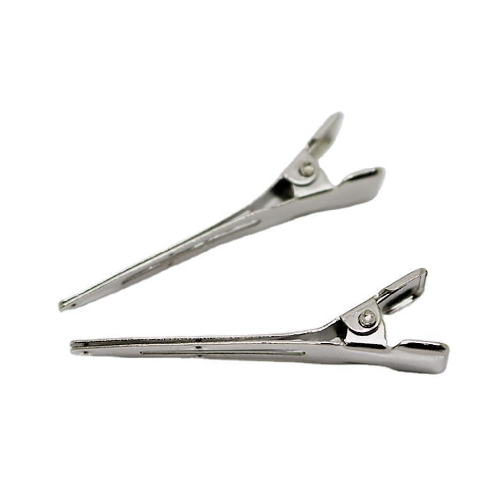 50 Pack 1.75 Inches Single Prong Curl Metal Hair Clips for Dreads Lock Clips Hair Alligator Clips Silver Section Clip... - Image 3