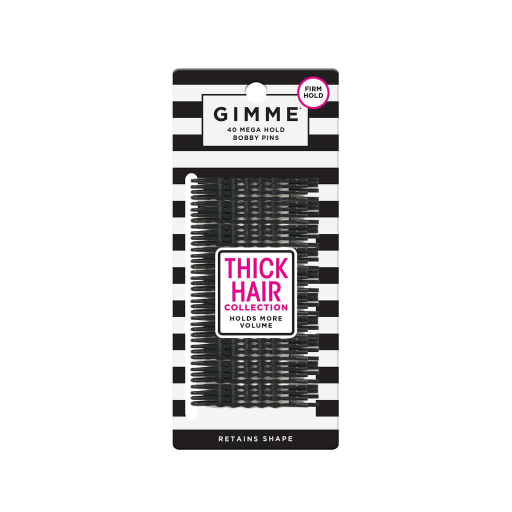 (2 pack) Gimme Bobby Pins, Secure Hold Hair Pins for Thick Hair, Black, 40 Count - Image 2