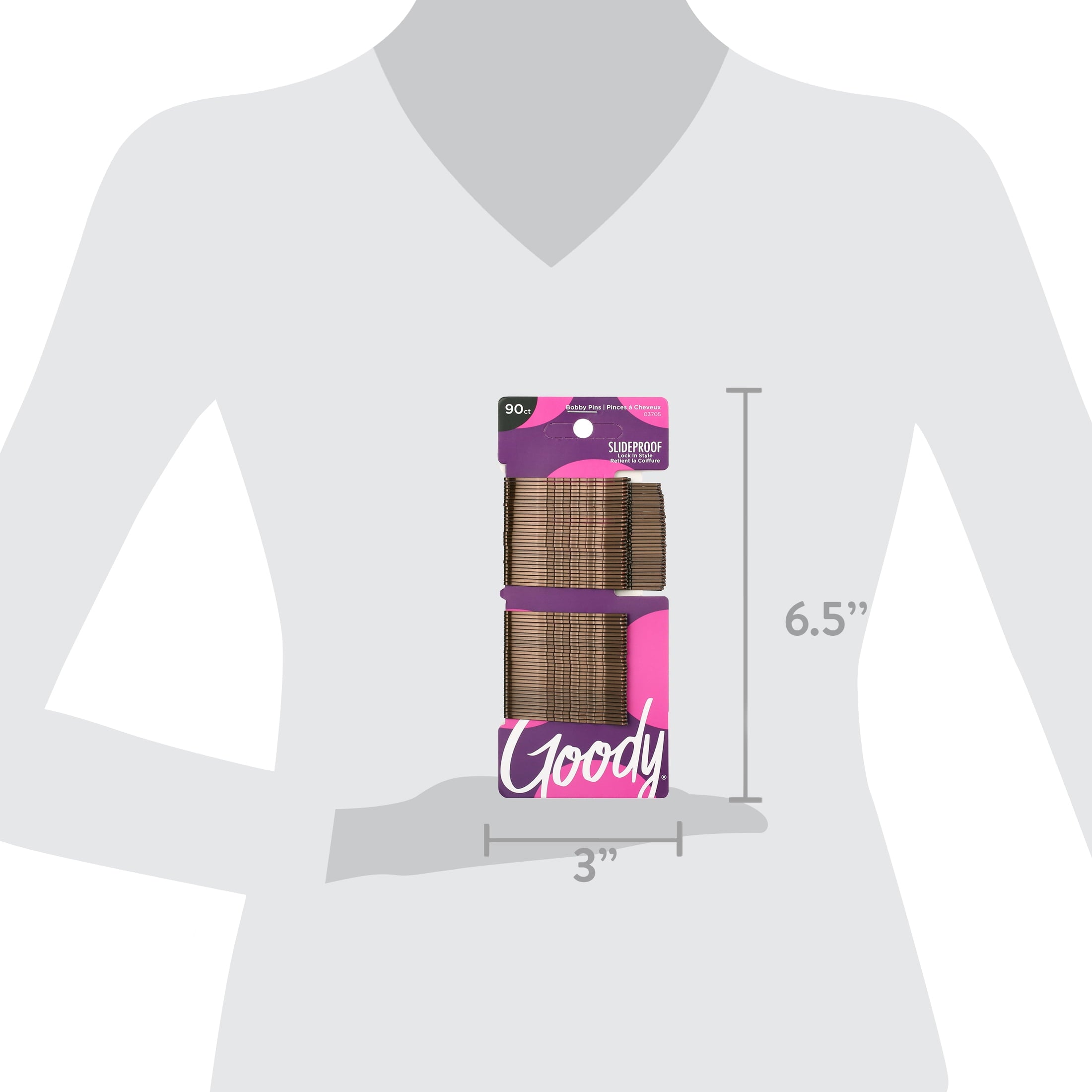 Slide-proof Grip, Secure Hold, Small, Hair , Brown, 90 Ct - Image 5