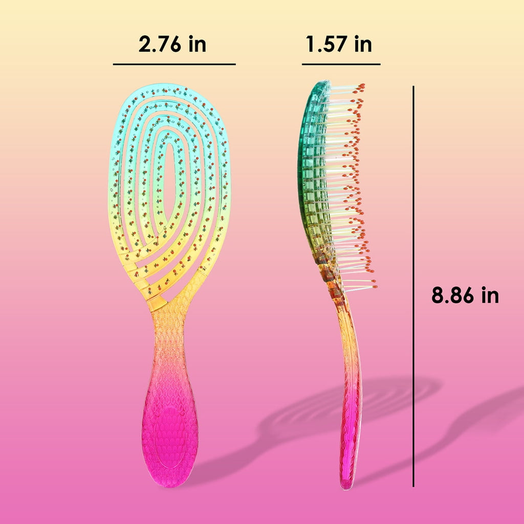 Hair for Wet or Dry Hair, Vented Design and Ultra Soft-Nylon Detangler Hair for All Hair Types, Colorful Wet Hair for... - Image 2