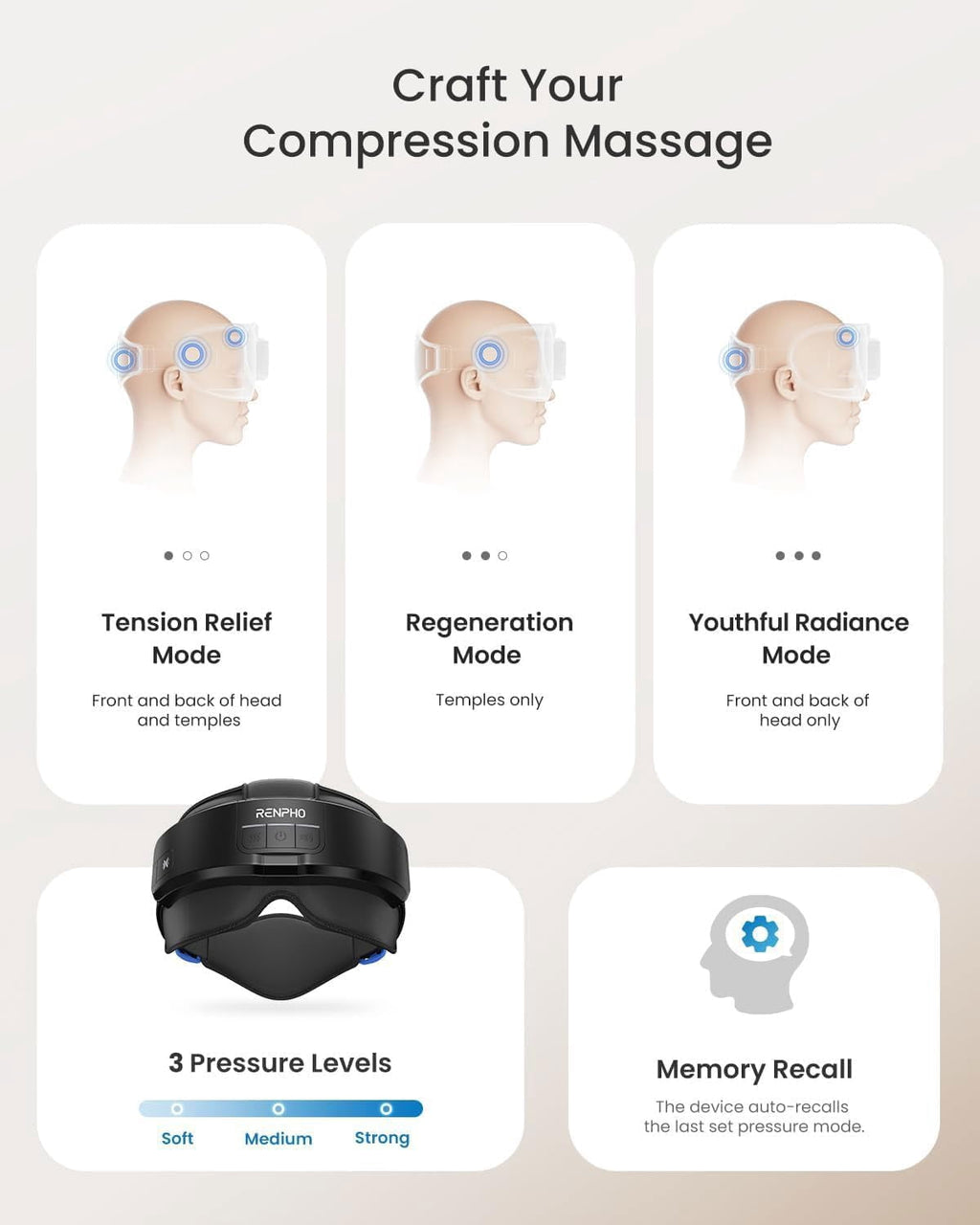 Head & Eye Massager, Eligible , Valentines Day Gifts for Women Men, Headache Massager for Forehead, Occiput and Templ... - Image 6