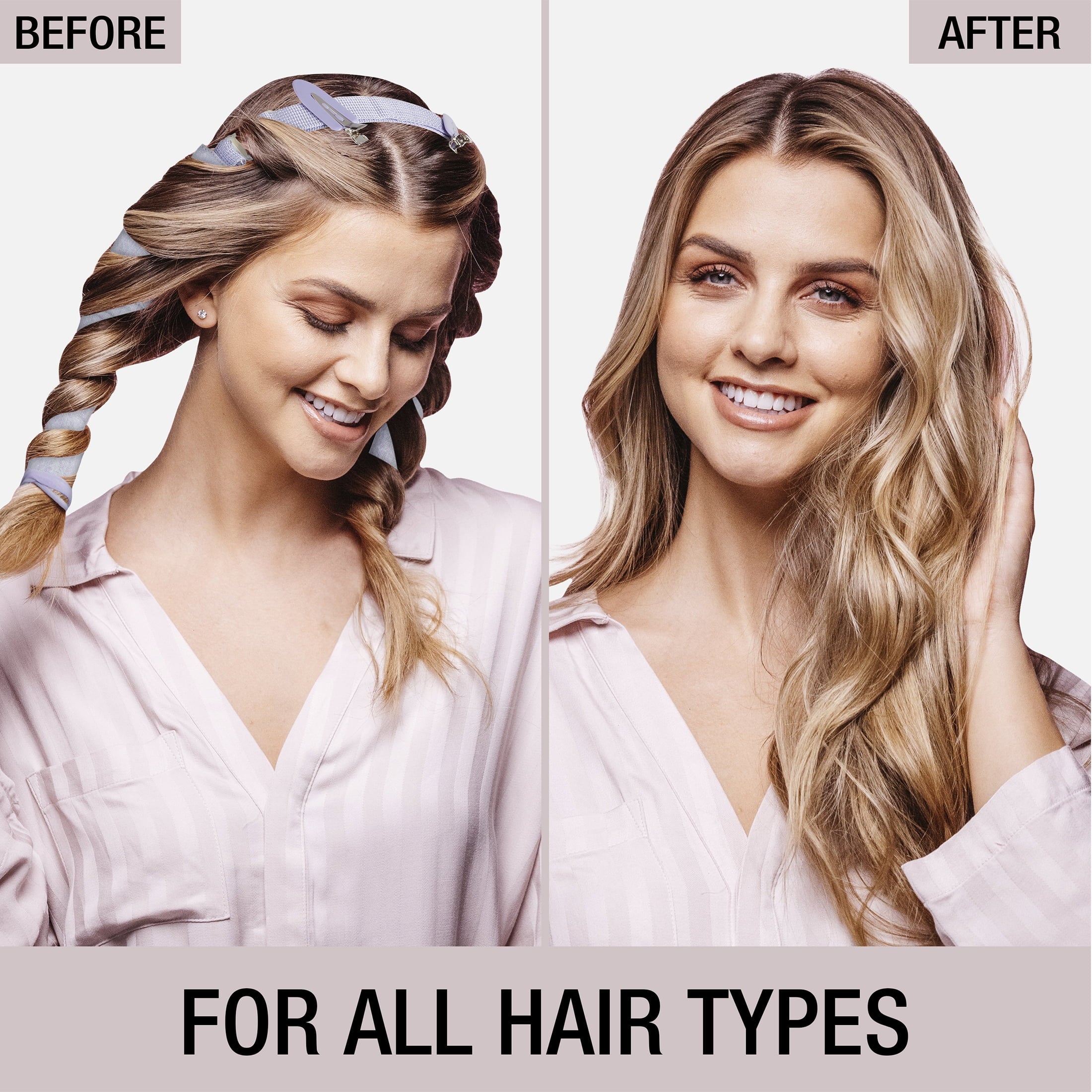 5-Piece Hair Roller Set, XL Rollers with Clips & Ponytailers - Image 5