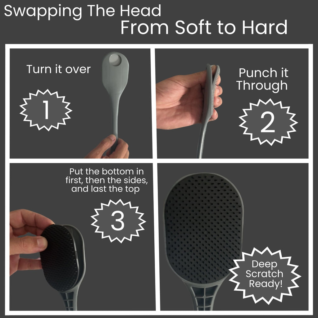 The Ultimate Back Scratcher, Scalp Massager, Back Massager & Exfoliator - Large Scratch Surface & Long Sturdy Handle - Image 4
