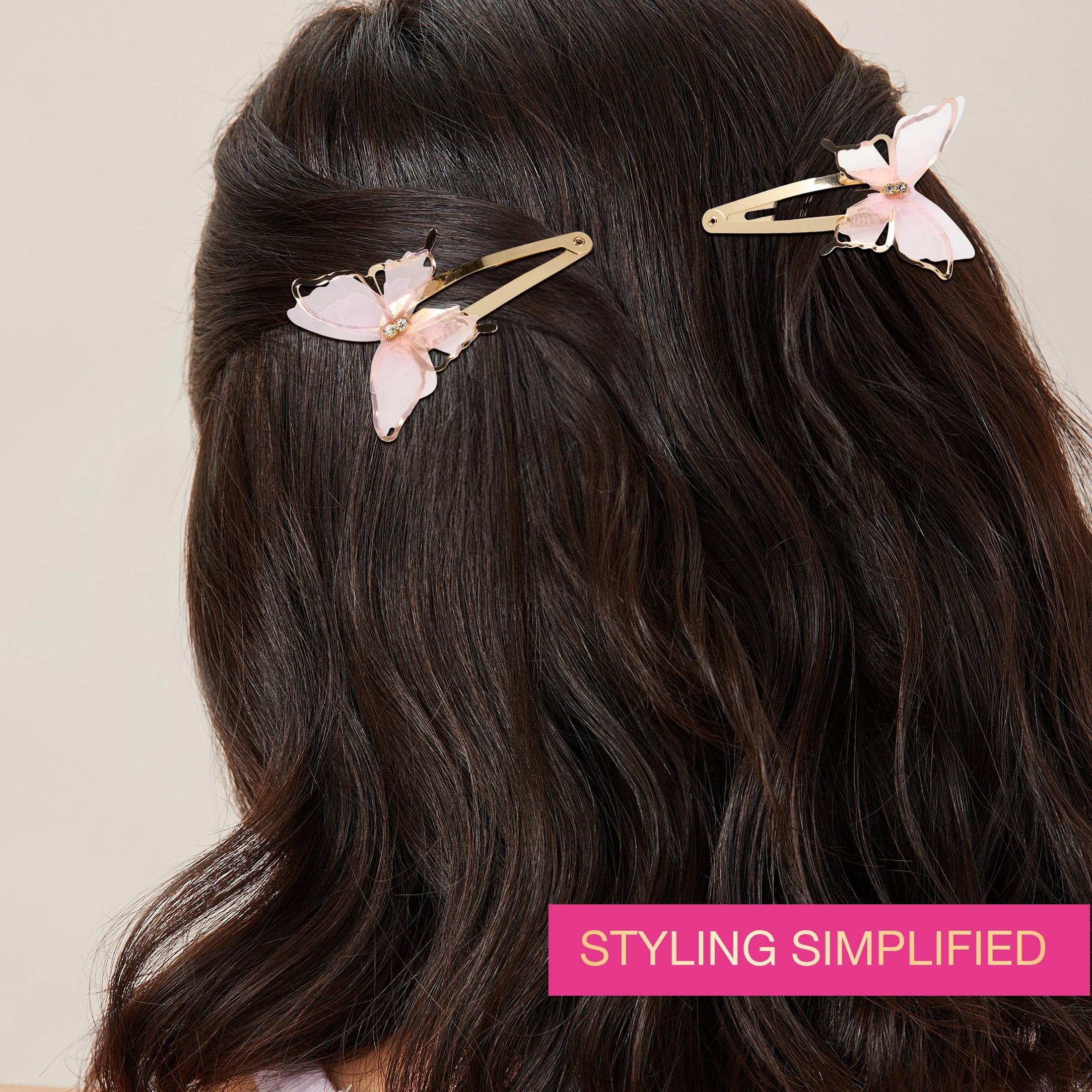 Pink & Gold Tone, All Hair Types, 2 Count - Image 3
