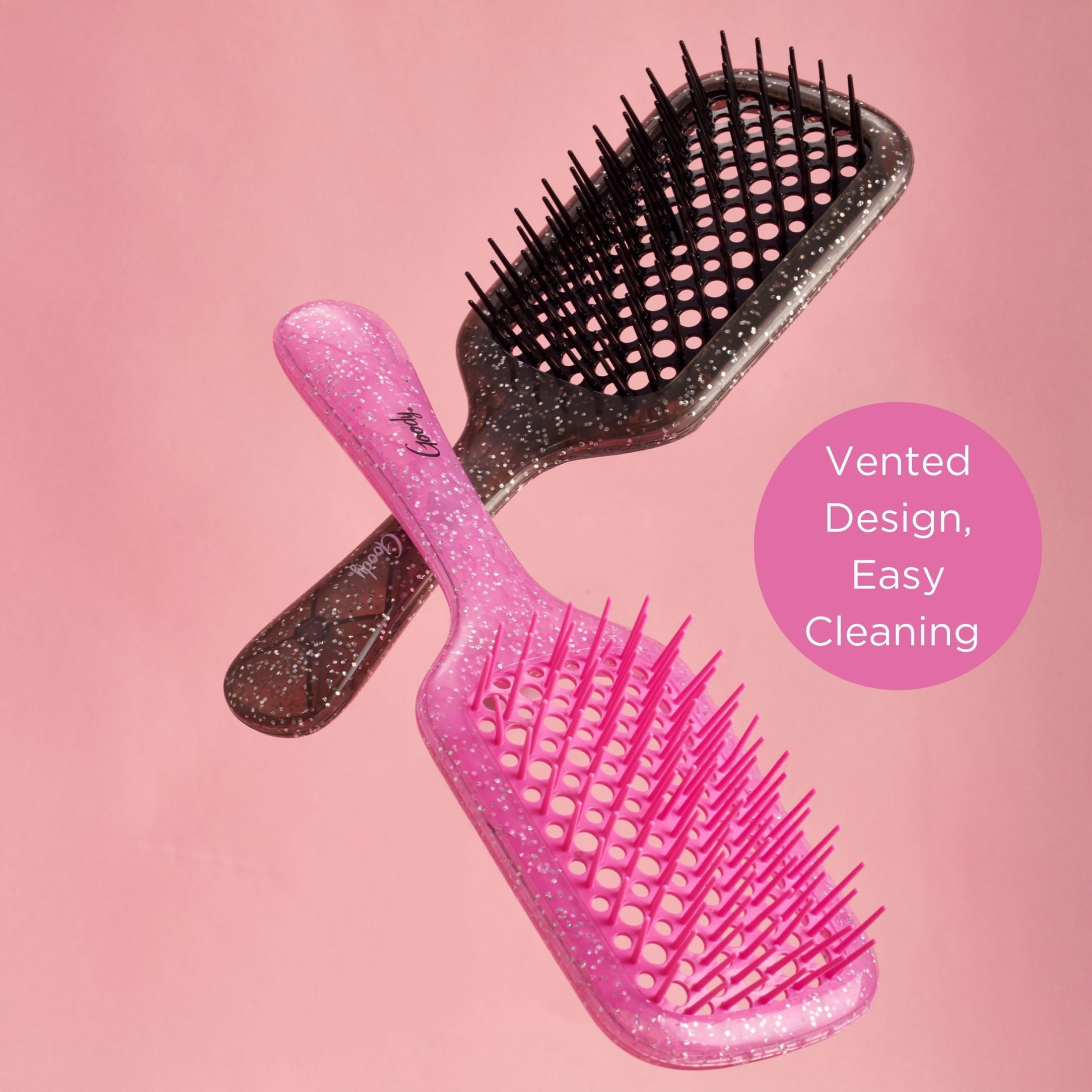 Goody Ouchless Vented Paddle Detangler Brush for All Hair Types, Pink, 1 Count - Image 4