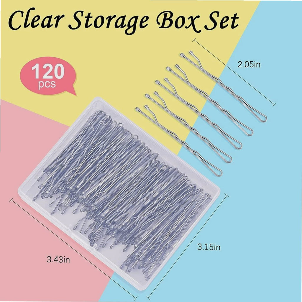 Bobby Pins, 120 Pcs Hair Grips Hair Pins for Women Fine Hair with BoxSilver,5 cm/2 Inches) - Image 4