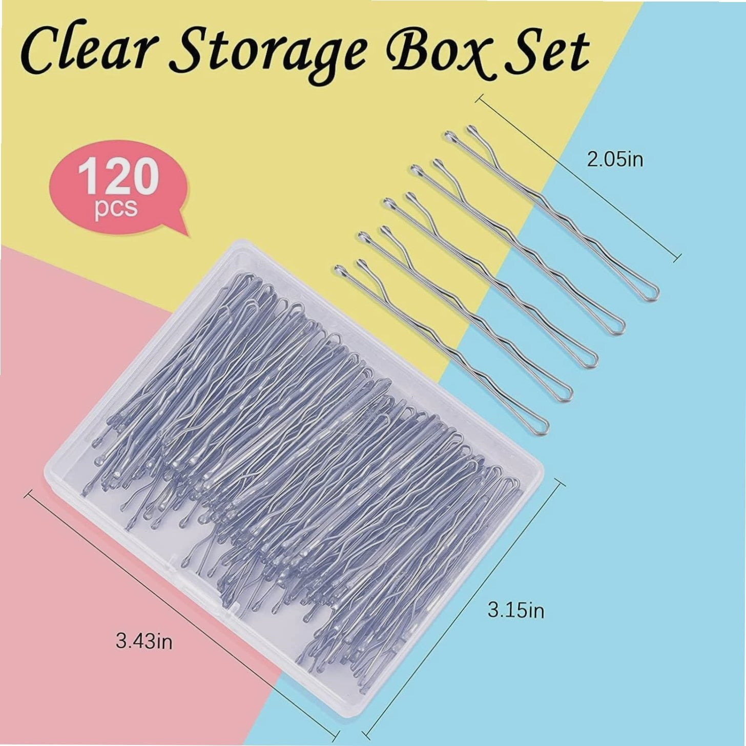Bobby Pins, 120 Pcs Hair Grips Hair Pins for Women Fine Hair with BoxSilver,5 cm/2 Inches) - Image 4