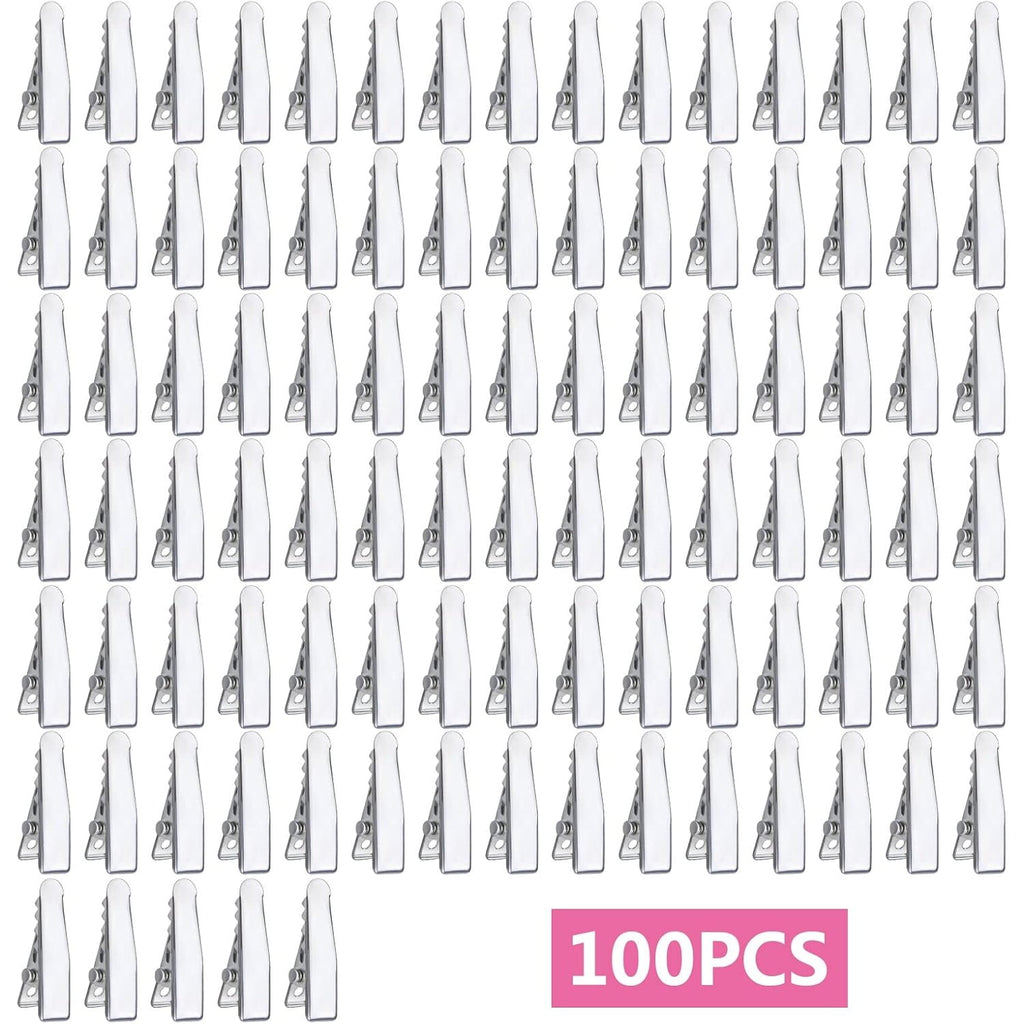 100pcs Alligator Duckbill Hair Clips Metal Single Prong Hair Clip Hairpins Teeth Bows Professional Sectioning Clips DIY Hair Accessories for - Image 3
