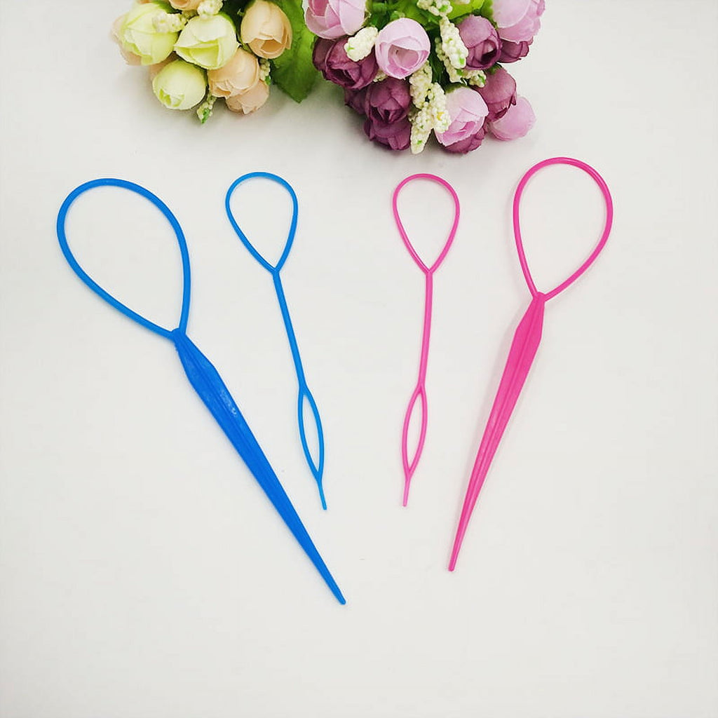 2 Hair Tail Tools, Hair Braid Accessories,French Braid Tool Loop for Hair Styling, 2 pcs, 2 Colors - Image 3