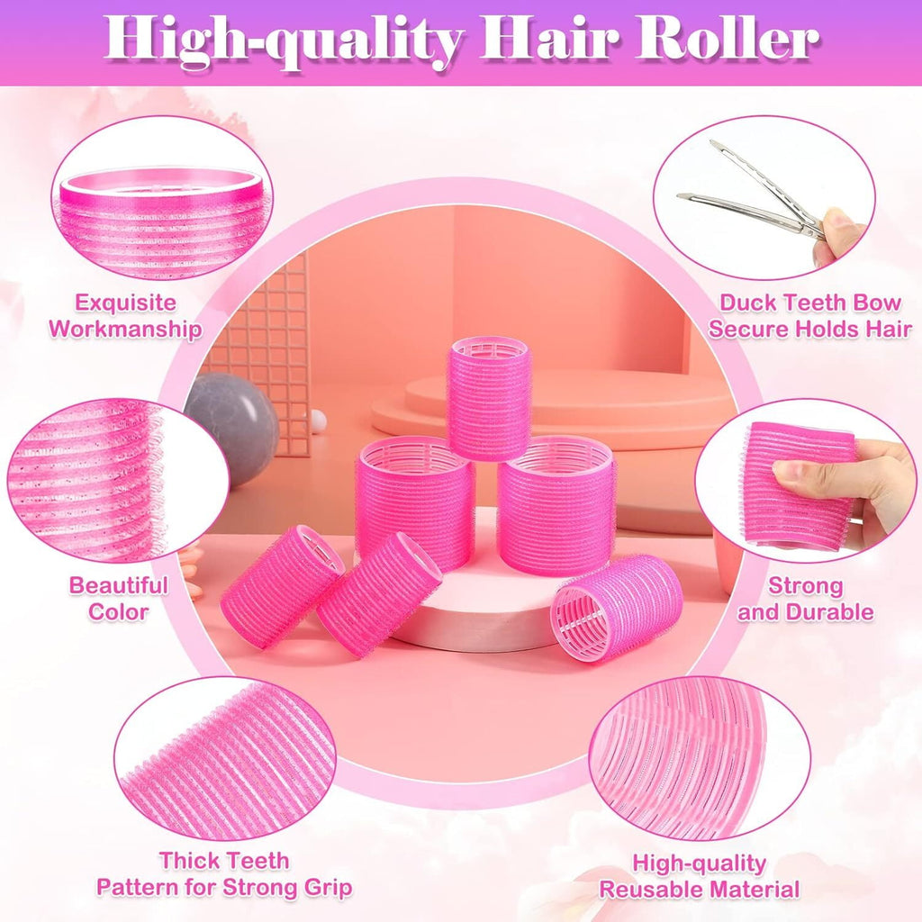 Large Rollers for Hair Volume,6 Pcs Hair Rollers for Women, Rollers Hair Curlers for Long Medium Short Hair, Large Se... - Image 2