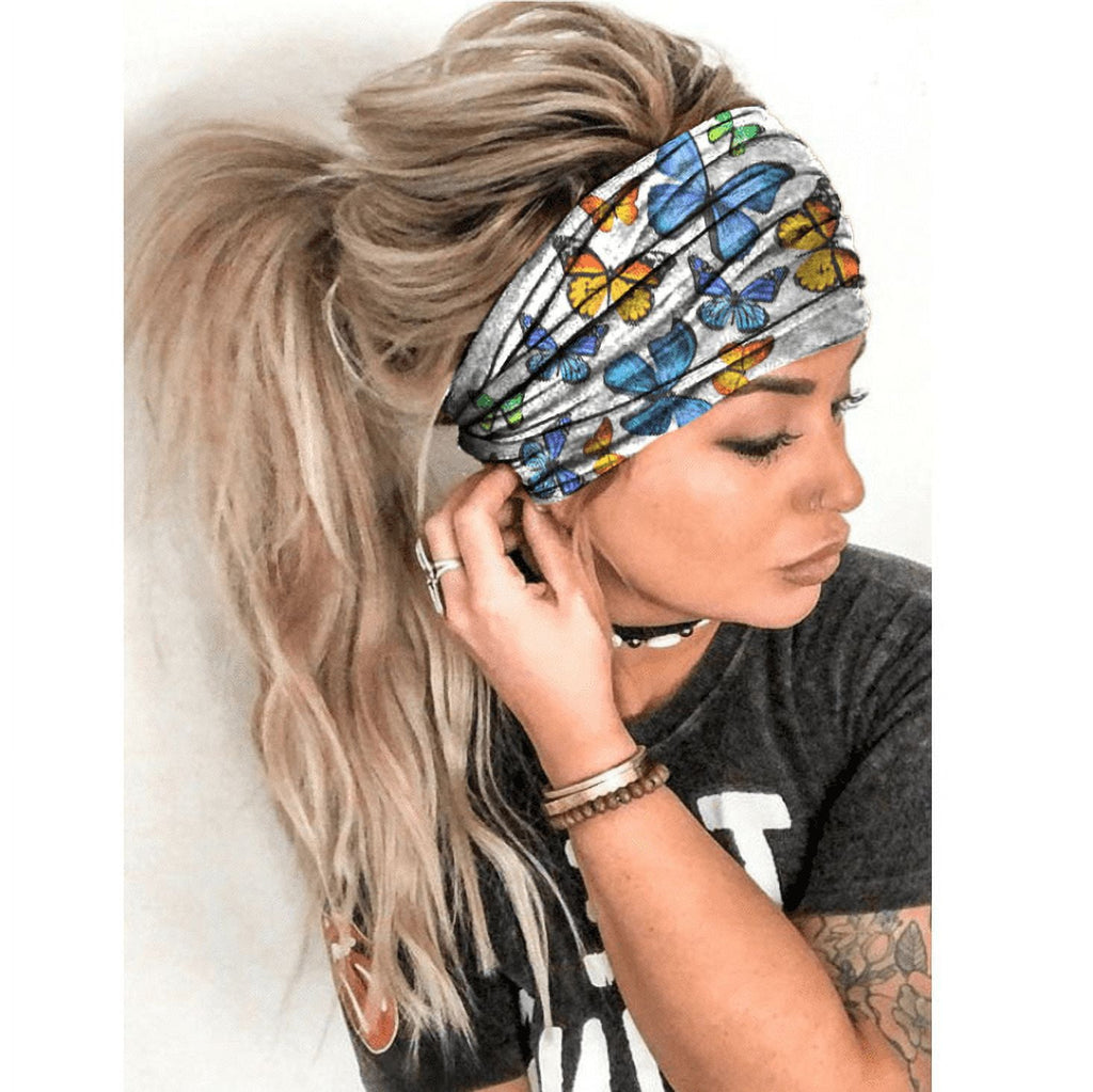 4Pcs Headbands for Women,Non-Slip Elastic Wide Headbands,Sweat Fashion Headwraps Hair Bands Headwear Fit All Head Siz... - Image 5