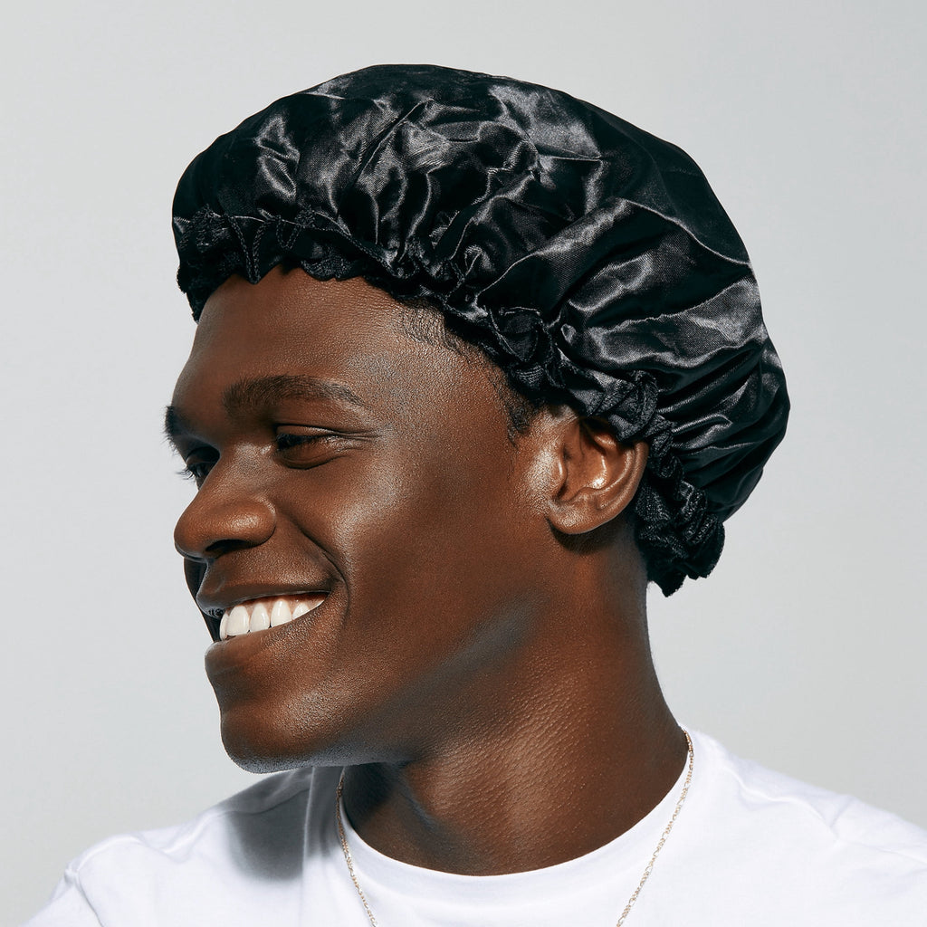 Cap, Slip-Free Elastic Band, XL, Black, 1 Piece - Image 2