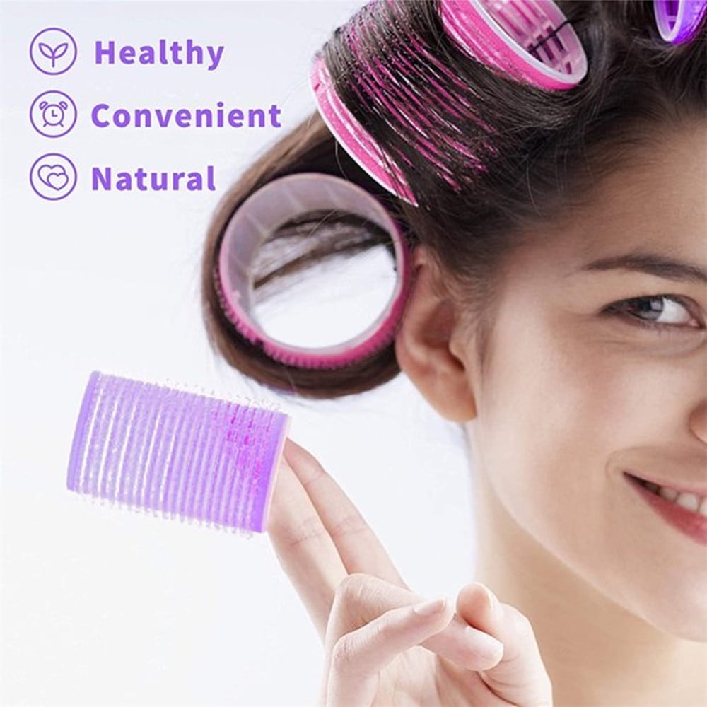 Casewin Plastic Hair Curlers Rollers, 12Pcs Large Big Hair Roller Sets, Self Grip Hair Curlers Rollers for Long Medium Short Thick Fine Thin - Image 5
