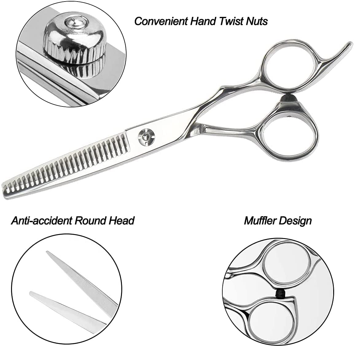 Shears Professional Stainless Steel Scissors for Salon, Salon or Home Use - Image 2