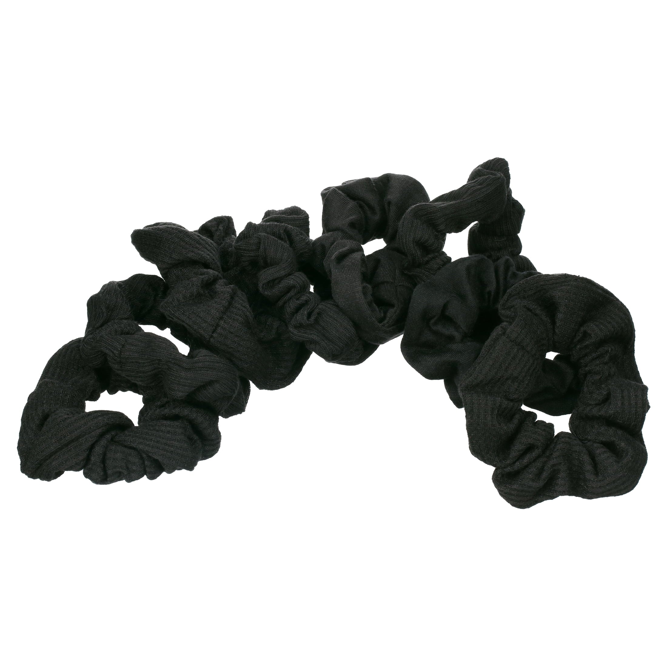 Ouchless Scrunchies, Gentle Hair Scrunchies, Black, 8 Ct - Image 2