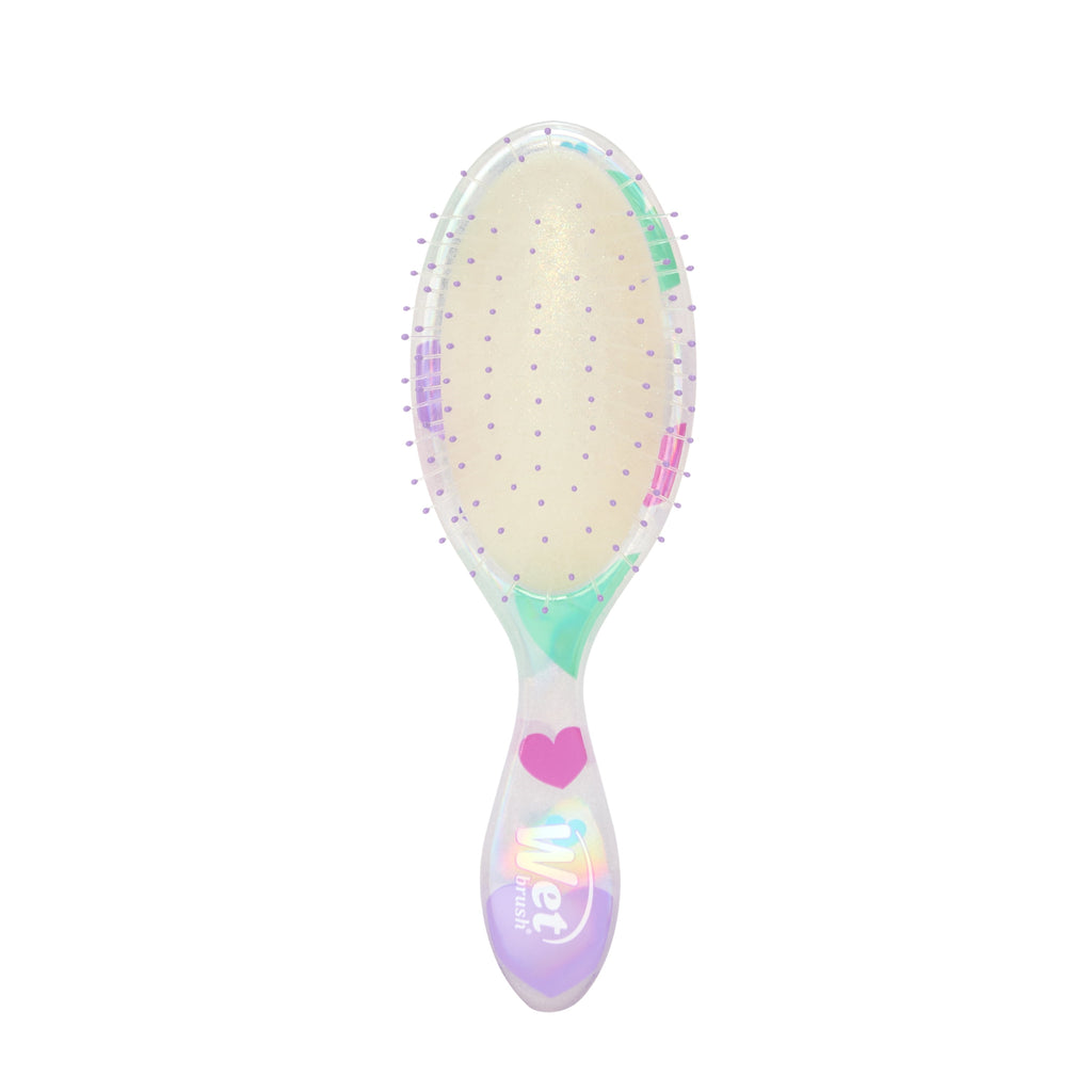 Wet Brush Original Detangler Hair Brush, Midi Size, Glitter Hearts Design, for Wet or Dry Hair - Image 3