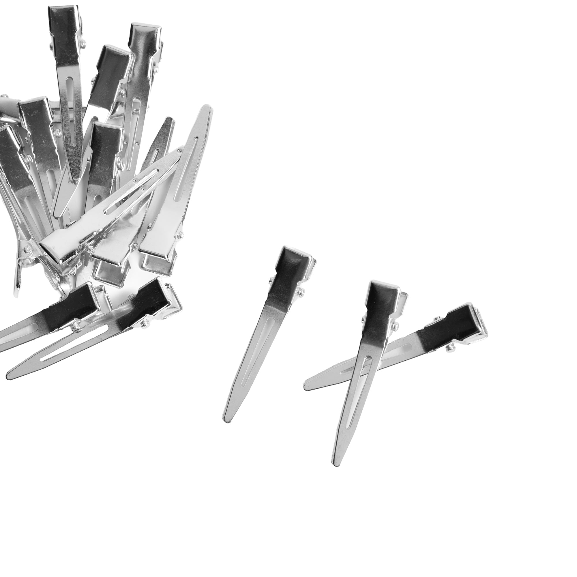Cousin DIY 1.75 in Single Prong Metal Hair Clip, Bulk Pack of 33, Silver, Small, Adult - Image 2