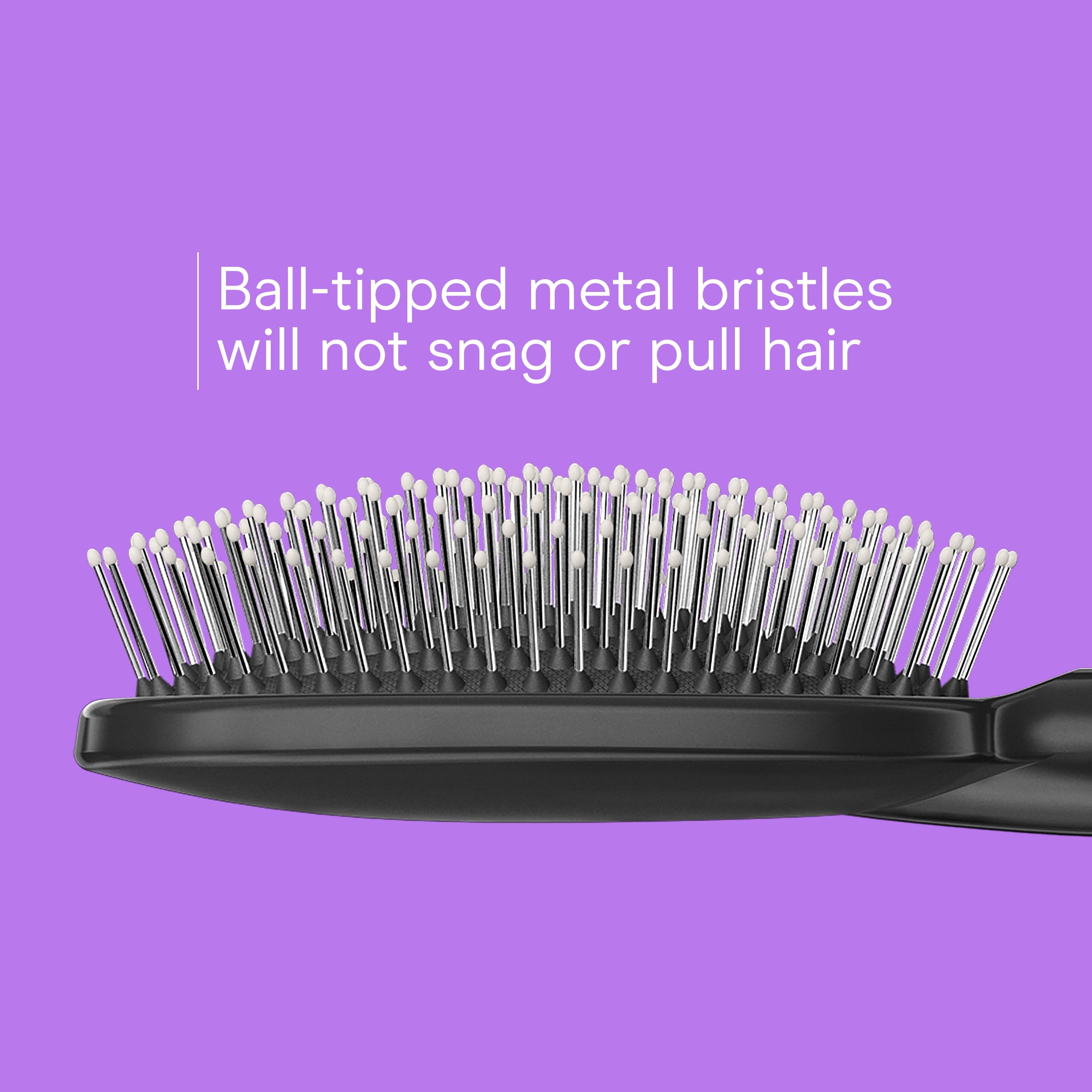 (6 pack) Conair Grip & Glide Wire Bristle Cushion Hair Brush with Rubber-Grip Handle, Colors Vary - Image 5