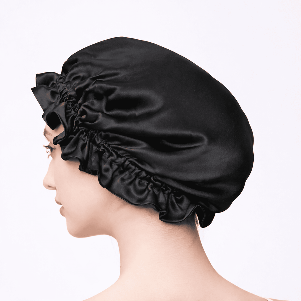 100% Mulberry Silk Reversible Sleep Bonnet – 22 Momme, Double-Sided Silk Hair Wrap & Night Cap for Women - Image 3