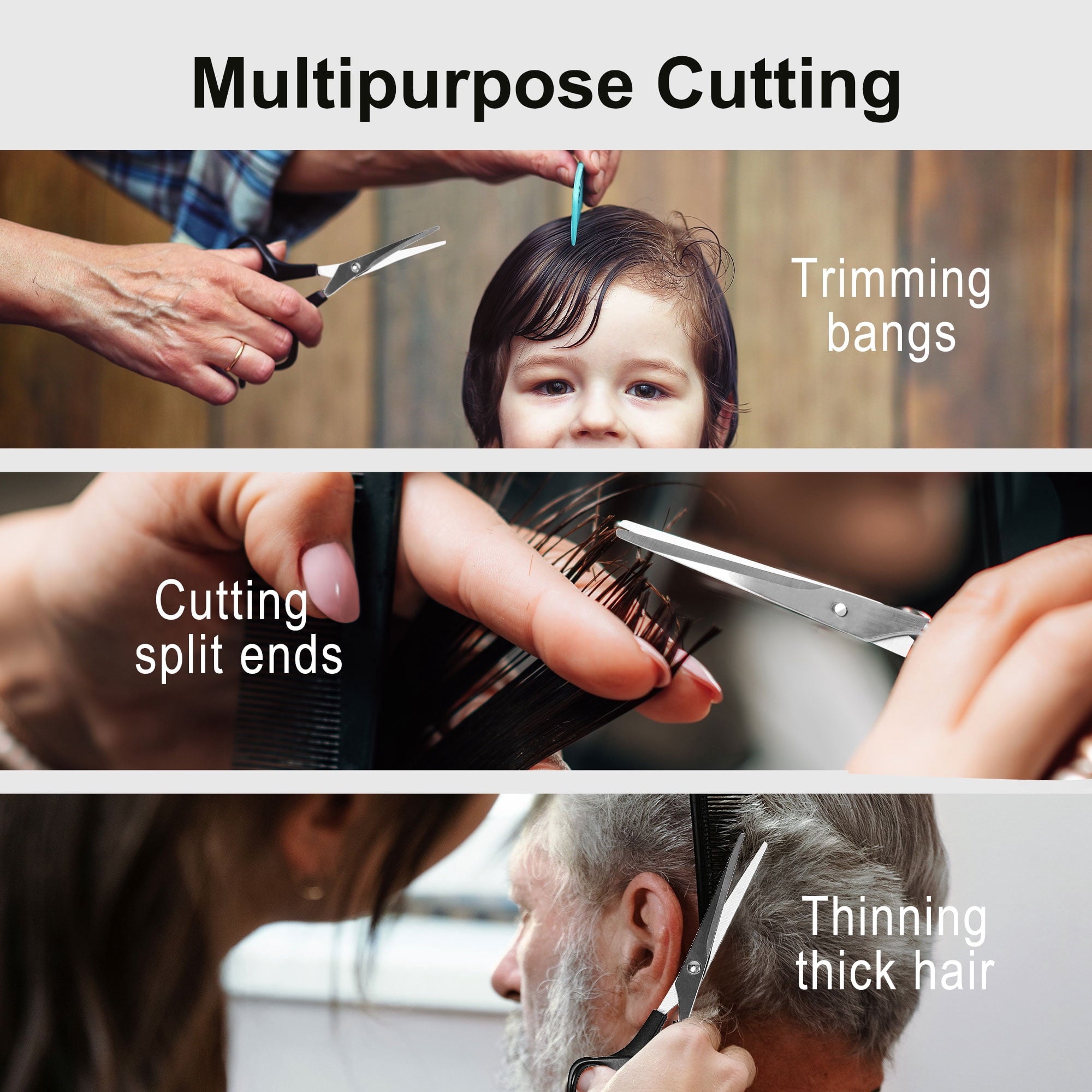 Stainless Steel Hair Cutting Scissors 6.7 Inch Haircut Thinning Shears - Image 6