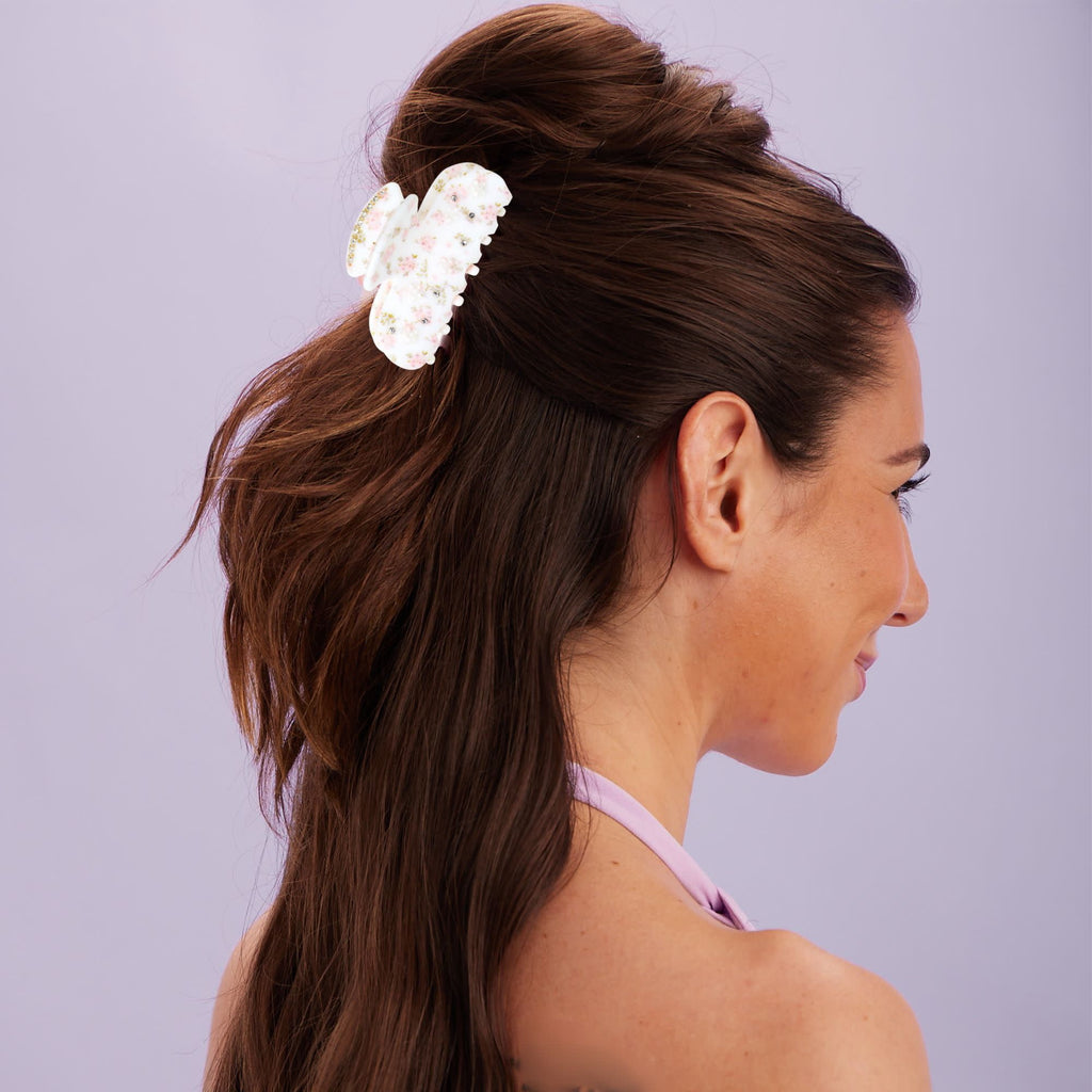 Goody Faux Fleur Claw Hair Clip, Floral Print, 1 Count - Image 3