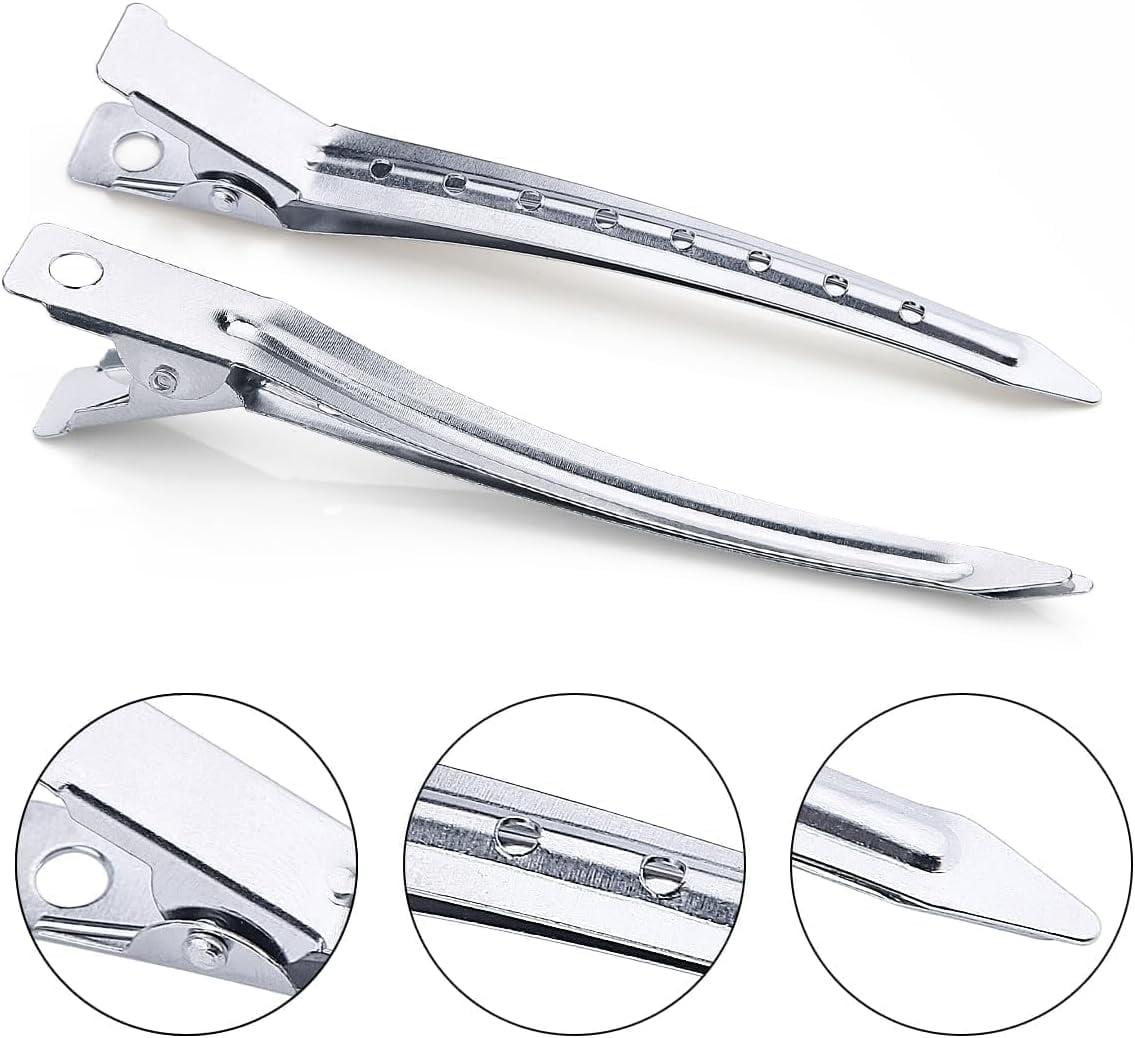 36pcs For Styling 3.5 Inch Silver Sectioning Metal Pin Curl Long Roller Duckbill dressing Alligator Curl For Women Gi... - Image 4