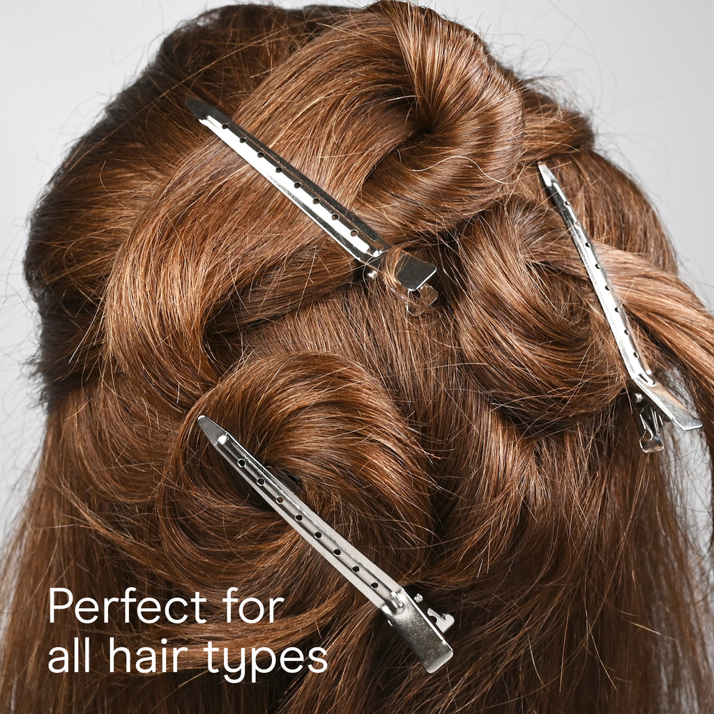 & Set Styling Clips, Silver Metal, 12 Count - Image 5