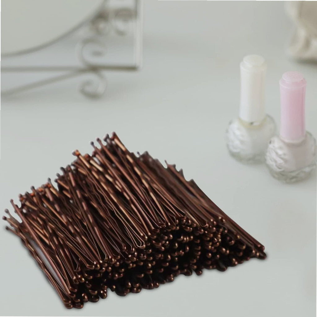 2.75" Large Bobby Pins Brown Extra Long Bobby Pins for Thick Hair Waved Hair Pin for Styling with Box - Image 3