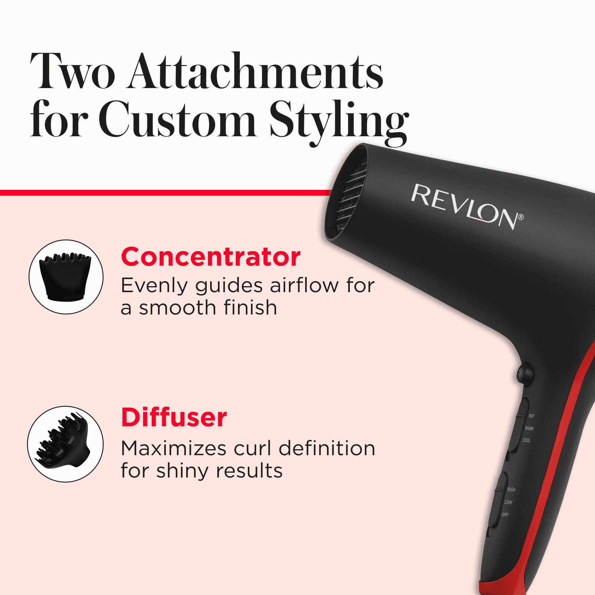 Oil-Infused Ceramic Hair Dryer with Diffuser, Black - Image 5