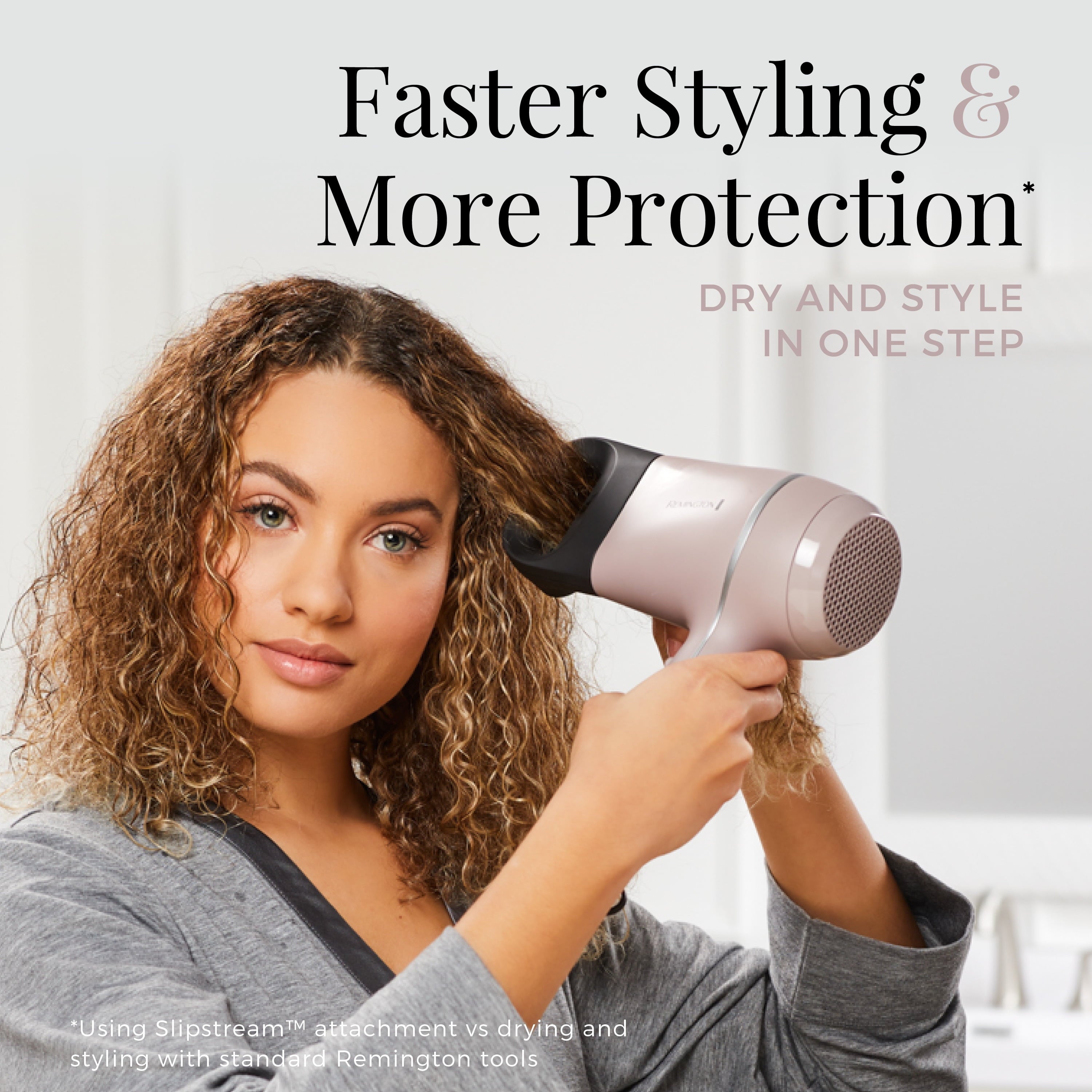 Pro Wet2Style Ceramic Ionic Hair Dryer with 4 Attachments, Purple - Image 3