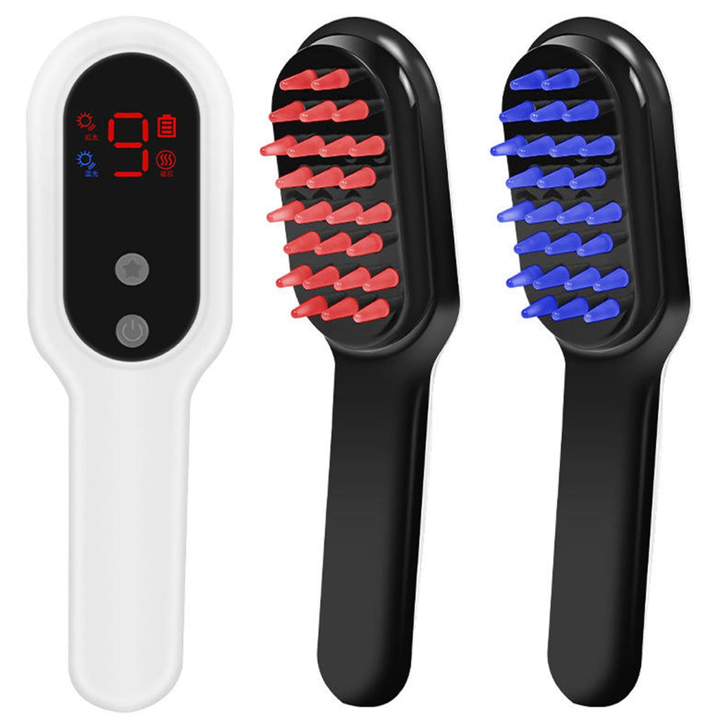 Comb, Anti Hair Loss Head Care Massage Comb Brush, Red Blue Light Phototherapy Vibration Hair Regrowth Brush for Hair... - Image 5