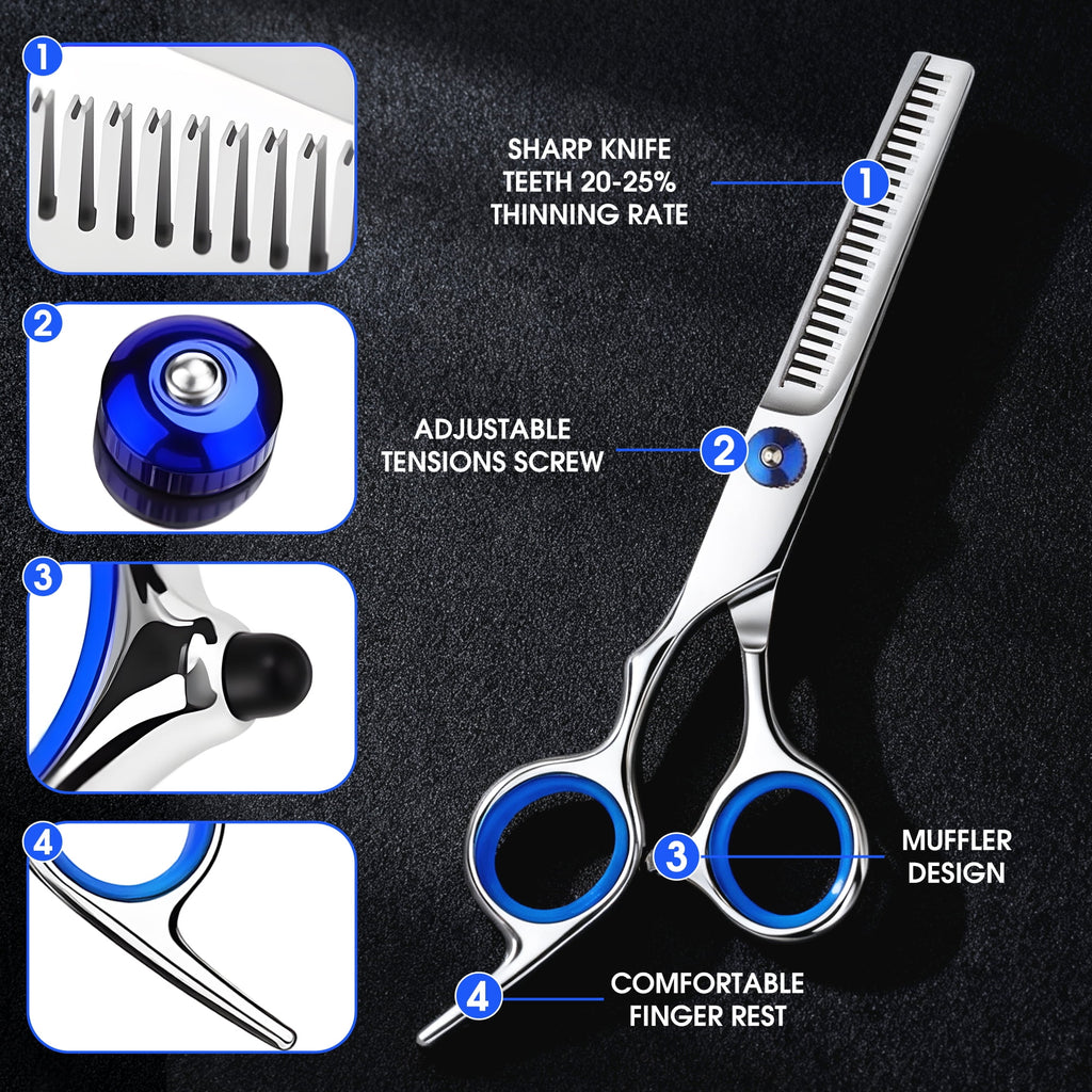 Scissors Kits, Shears for , cut Scissors for Women Men Stainless Thinning Trimming Scissors Professional Barber Acces... - Image 3