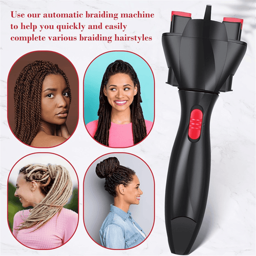 1 set x automatic hair braider machine-Black - Image 2