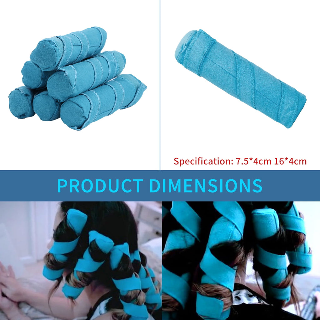 Heatless Curling Rod Headband 8 Piece Large, Soft Foam Hair Curlers to Sleep Hair Roller Roller Sponge Overnight Heatless Curls Hair Rollers - Image 3