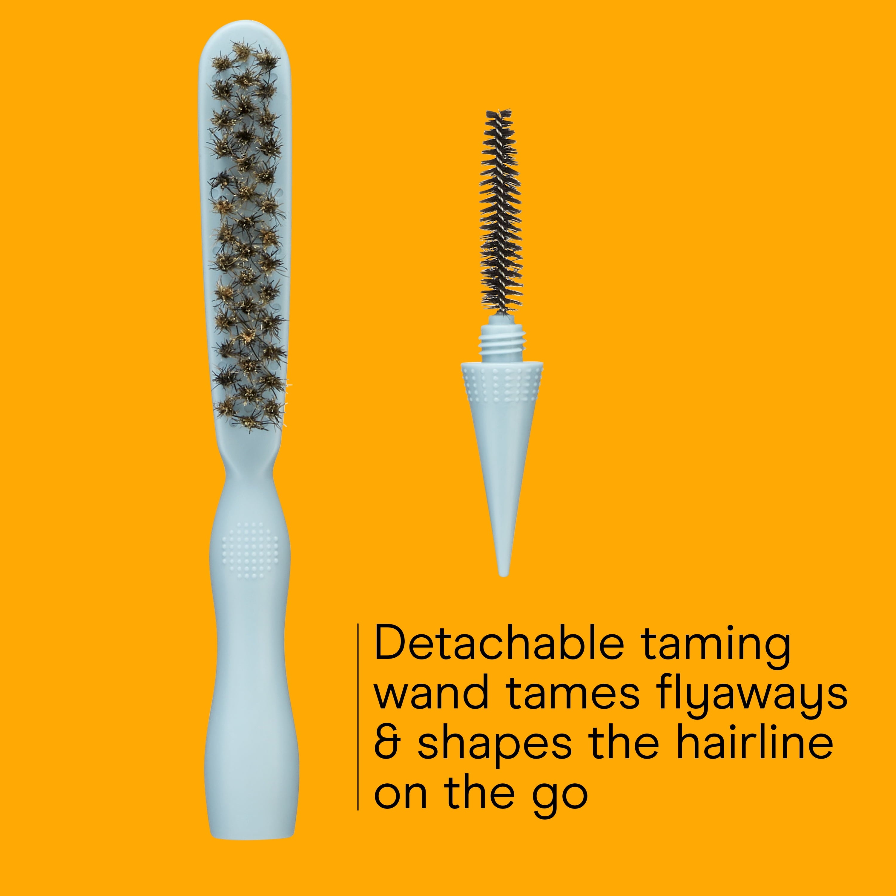 2-in-1 Back Brush with Detachable Taming Wand, Blue, 1 Count - Image 5