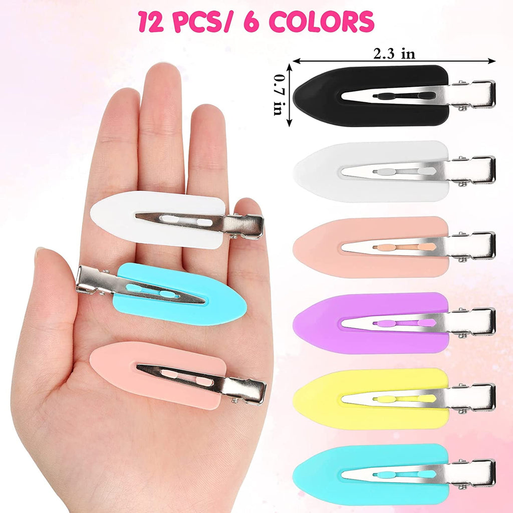 12 Pcs No Crease Hair Clips, No Bend Hair Clips, Makeup Creaseless Hair Clips for Styling Sectioning, Duck Bill Small... - Image 2