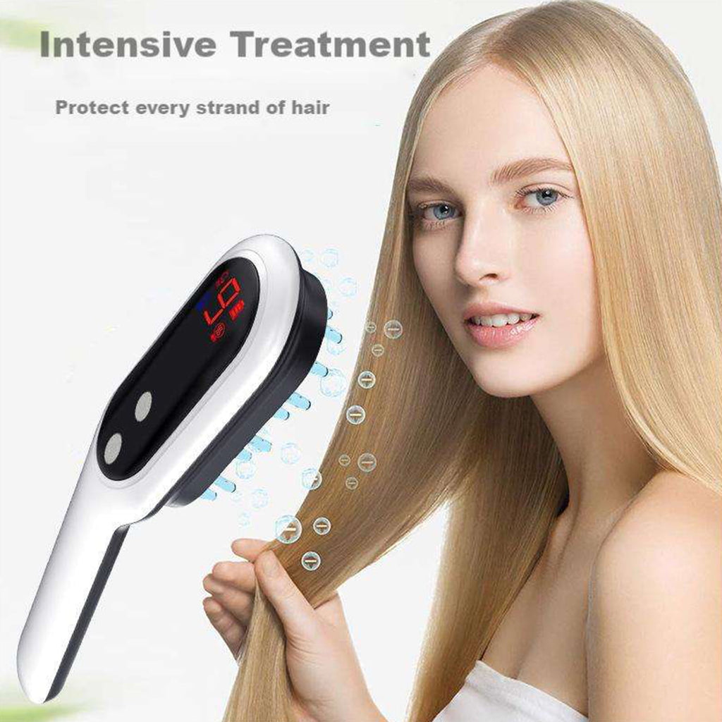 Comb, Anti Hair Loss Head Care Massage Comb Brush, Red Blue Light Phototherapy Vibration Hair Regrowth Brush for Hair... - Image 2