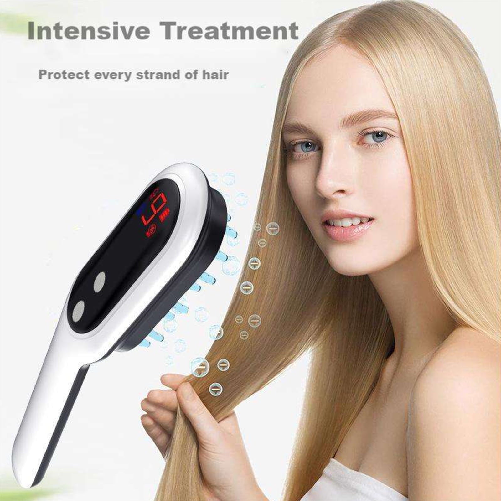 Comb, Anti Hair Loss Head Care Massage Comb Brush, Red Blue Light Phototherapy Vibration Hair Regrowth Brush for Hair... - Image 2