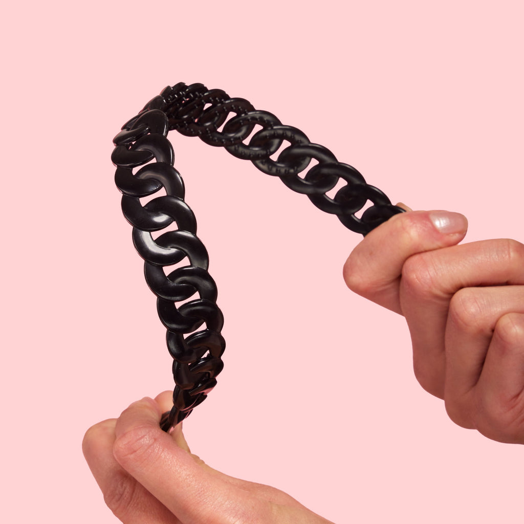 Goody ComfortFlex Flexible Headbands, Black & Beige, All Day Comfort, No-Slip Grip, 2 Pack - Image 5
