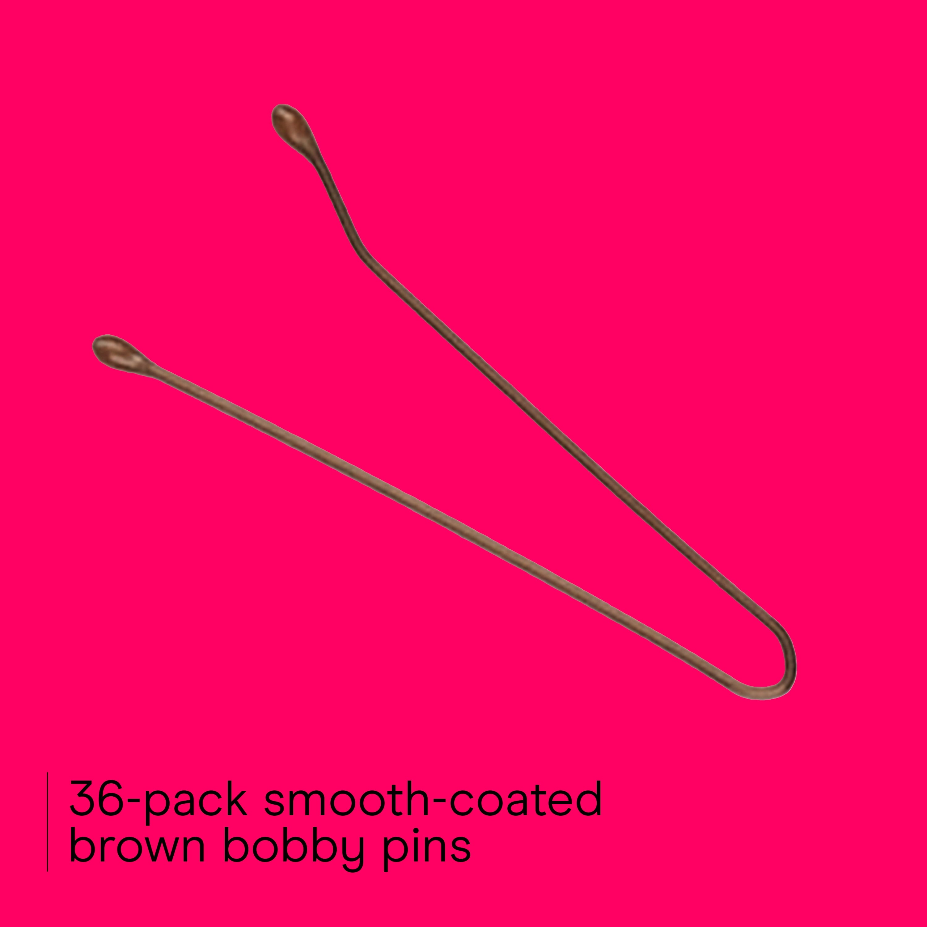 Conair Styling Essentials Mini Bobby Pins, Smooth Brown, 36 Count - Image 3