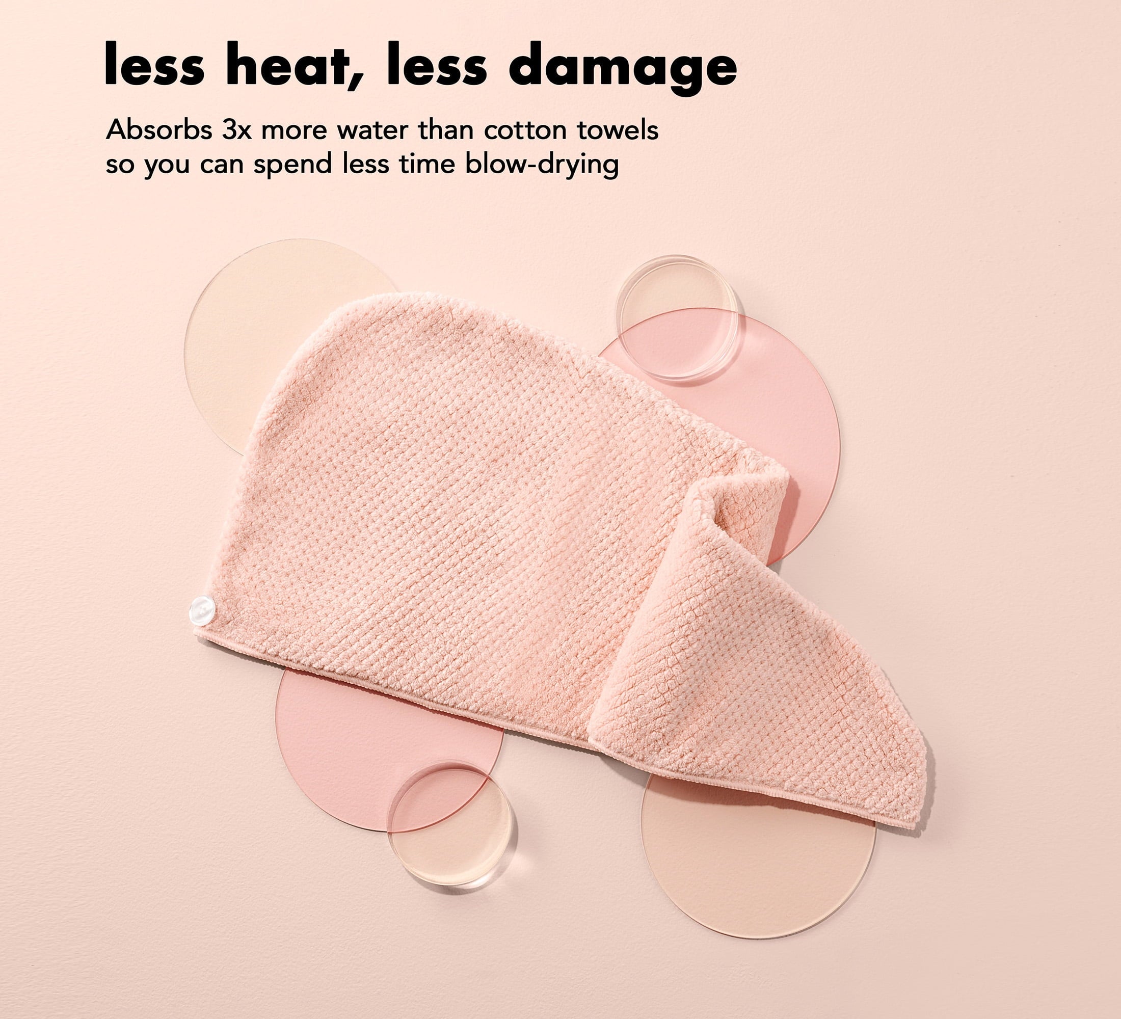 The Hair Edit Smooth & Dry Plush Microfiber Hair Wrap, Pink - Image 4