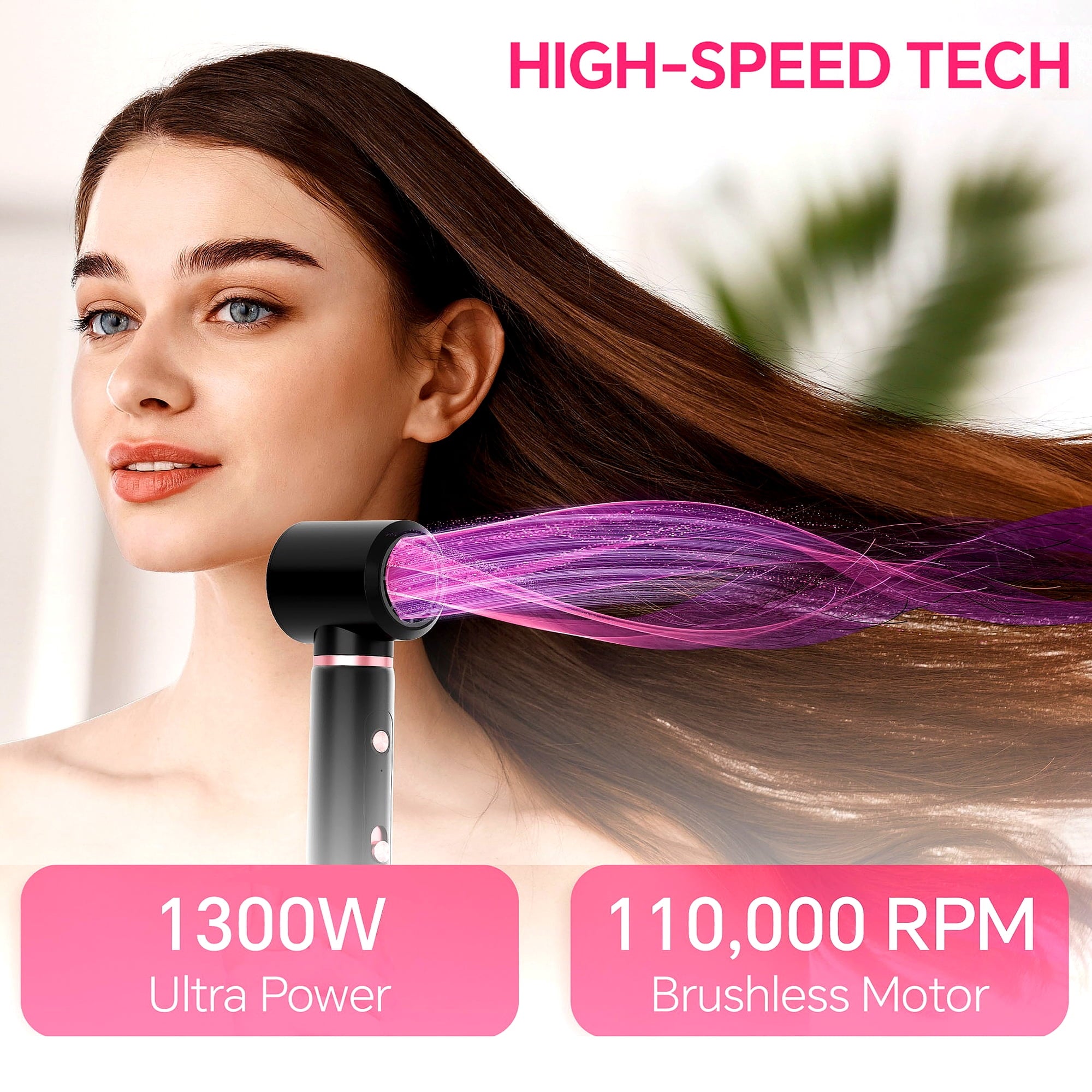 Brush, Hot Air Brush with Brushless Motor, Blowout Brush 1300W, Curling Iron - Image 5