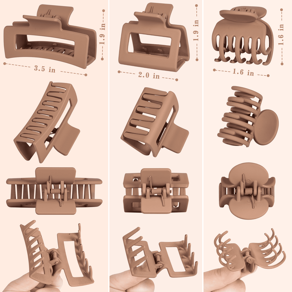 12 Pcs Hair Clips for Women 3 Styles Small Medium Large Claw Clips for Thin Thick Hair, Strong Hold Non-Slip Hair Acc... - Image 4