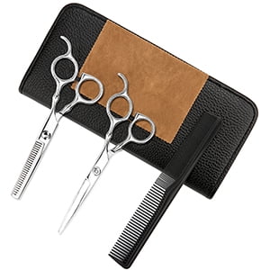 Professional Hair Cutting Scissors Set with Thinning Shears for Hair Cutting, 6.7 Inch Hair Scissors Kit for Home Sal... - Image 2