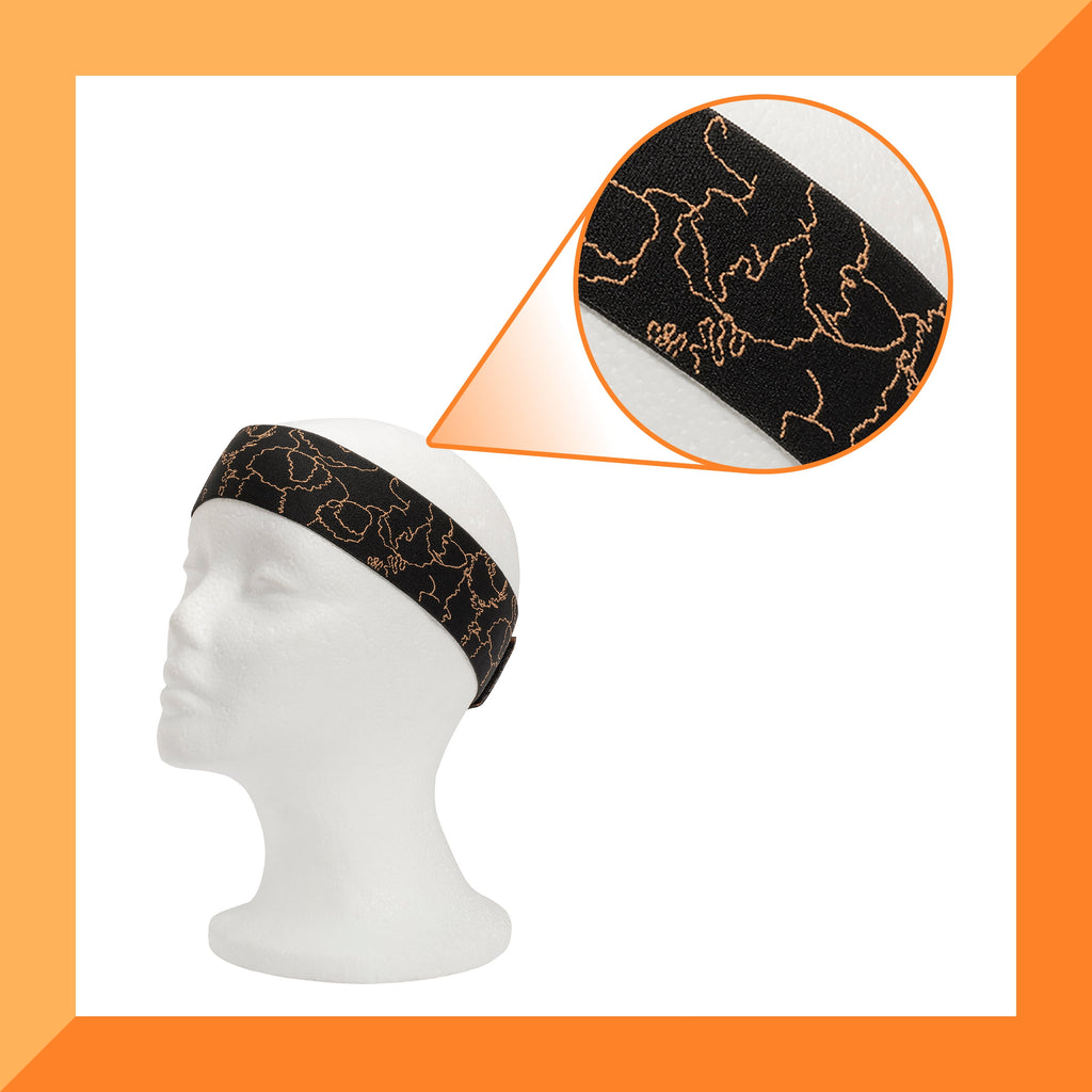 Headband, Black & Gold, 2ct - Image 4