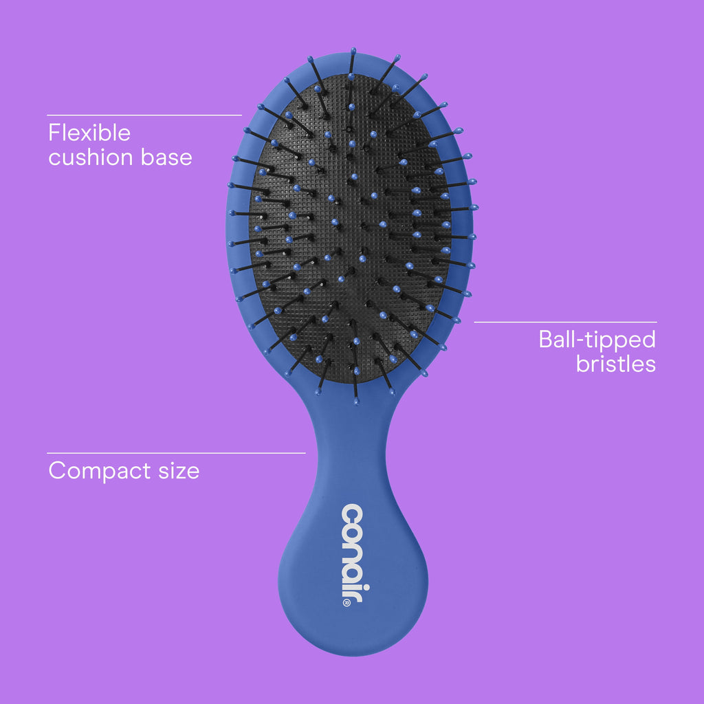 Mini Cushion Hairbrush for Wet or Dry Hair, Colors Vary - Image 2