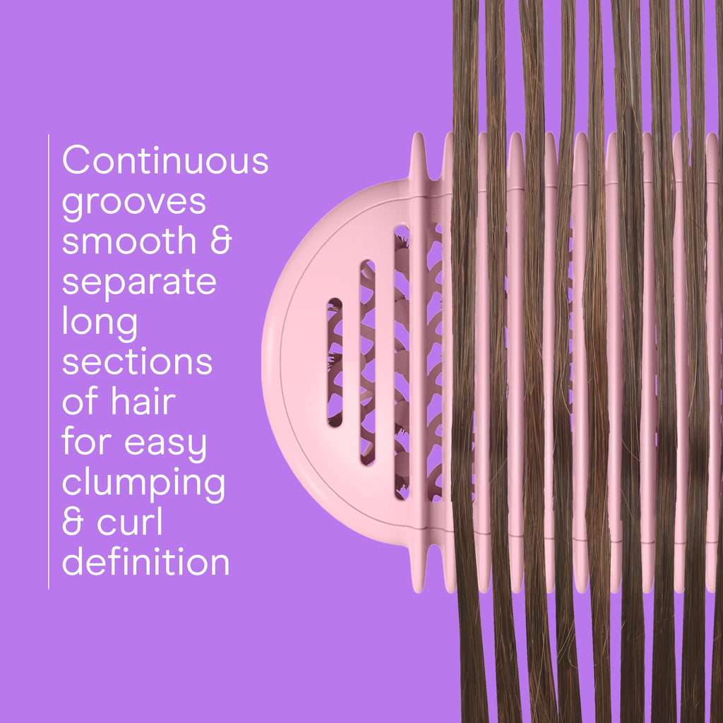 Conair Curl Define Pro Detangler Hair Brush, Pink, Frizz-free Detangling, 1 Count - Image 4
