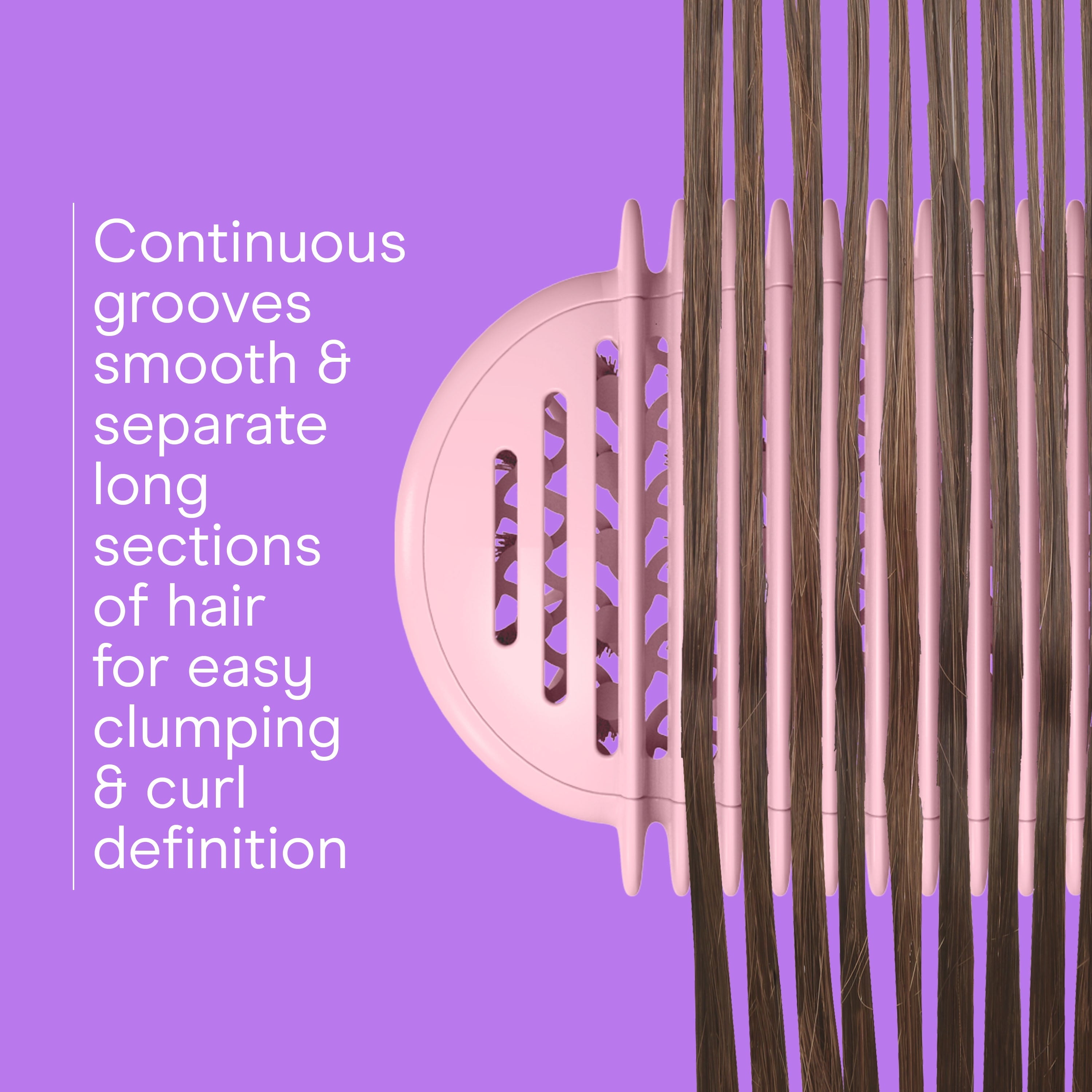 Conair Curl Define Pro Detangler Hair Brush, Pink, Frizz-free Detangling, 1 Count - Image 4