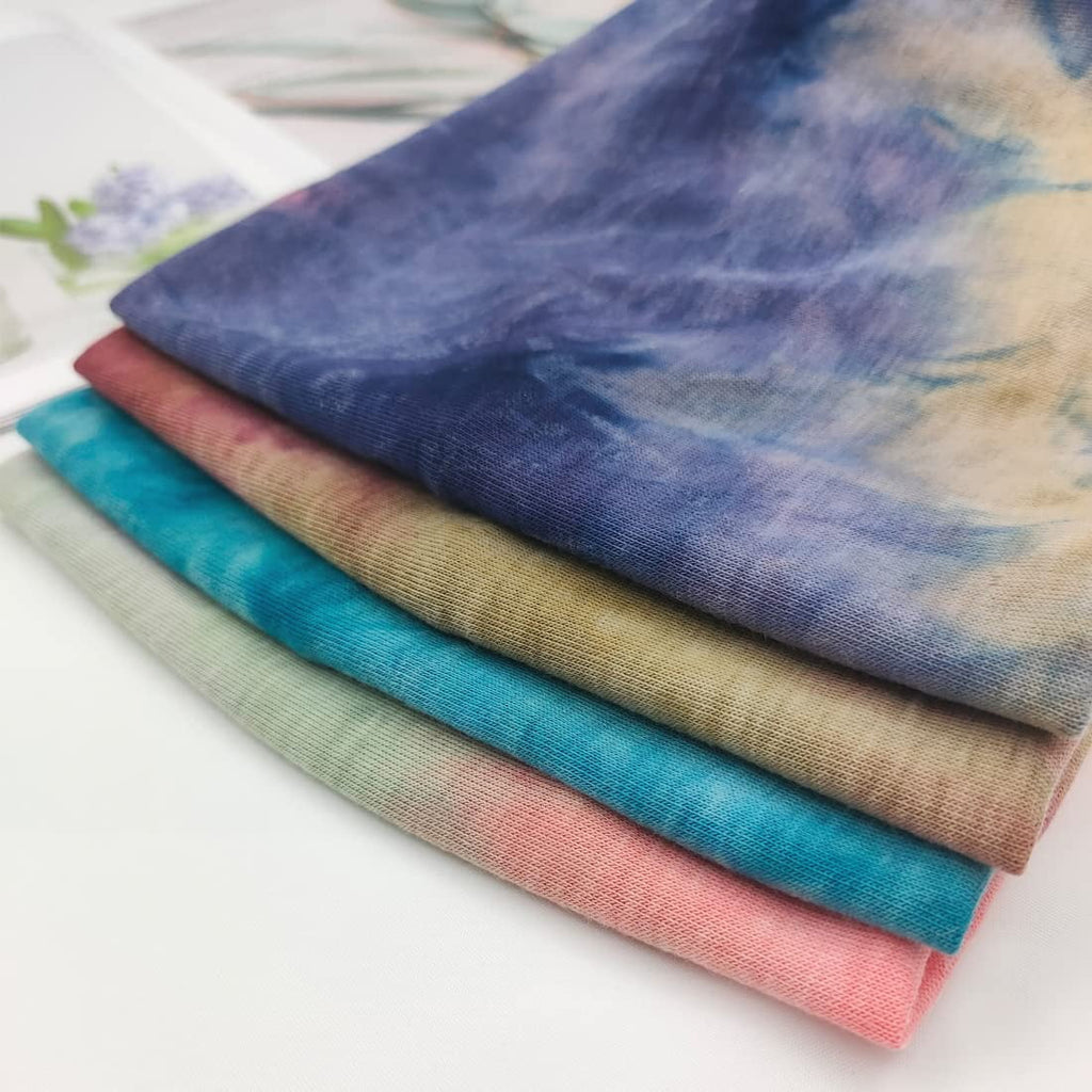 For Women Knotted Headband African Women’s Head Wraps Stretchy Turban Hair Accessories Bands Tie Dye 4 Pack - Image 2