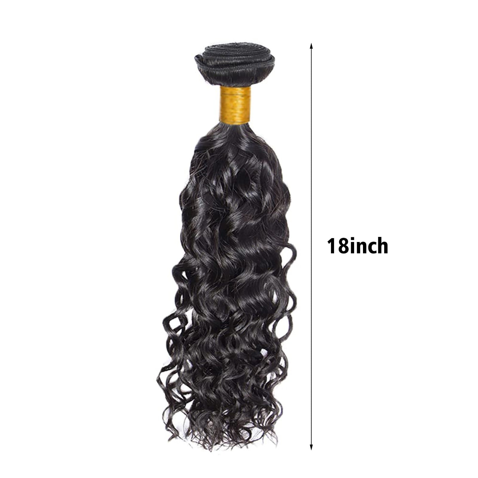 Hair Water Human Hair Bundles Brazilian Virgin Hair 20in Natural Black Wet and Wavy Human Hair Extensions for Women, Full Volume, Soft Touch - Image 4